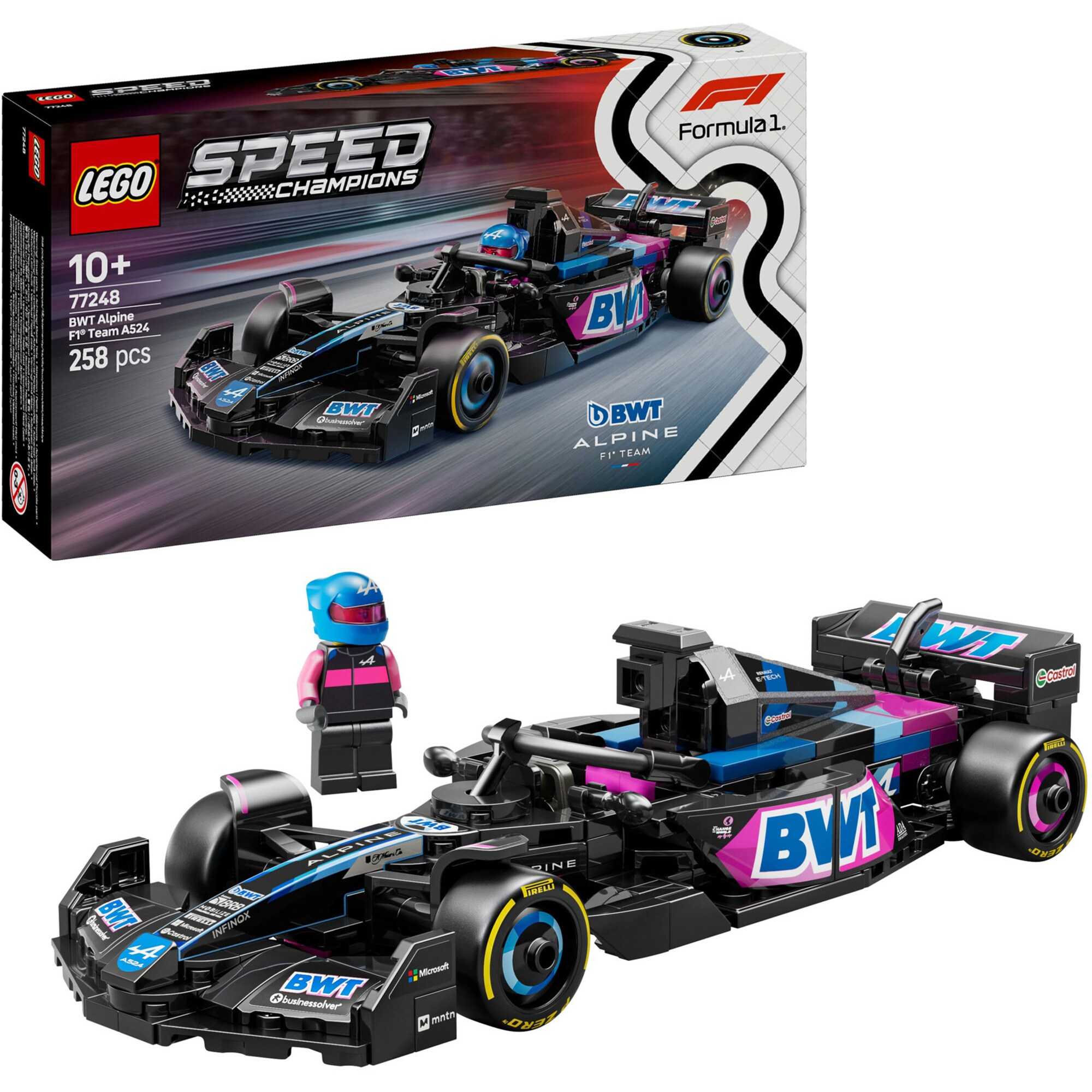 LEGO Konstruktionsspielzeug Speed Champions BWT Alpine F1 Team A524 Rennauto - Bild 1