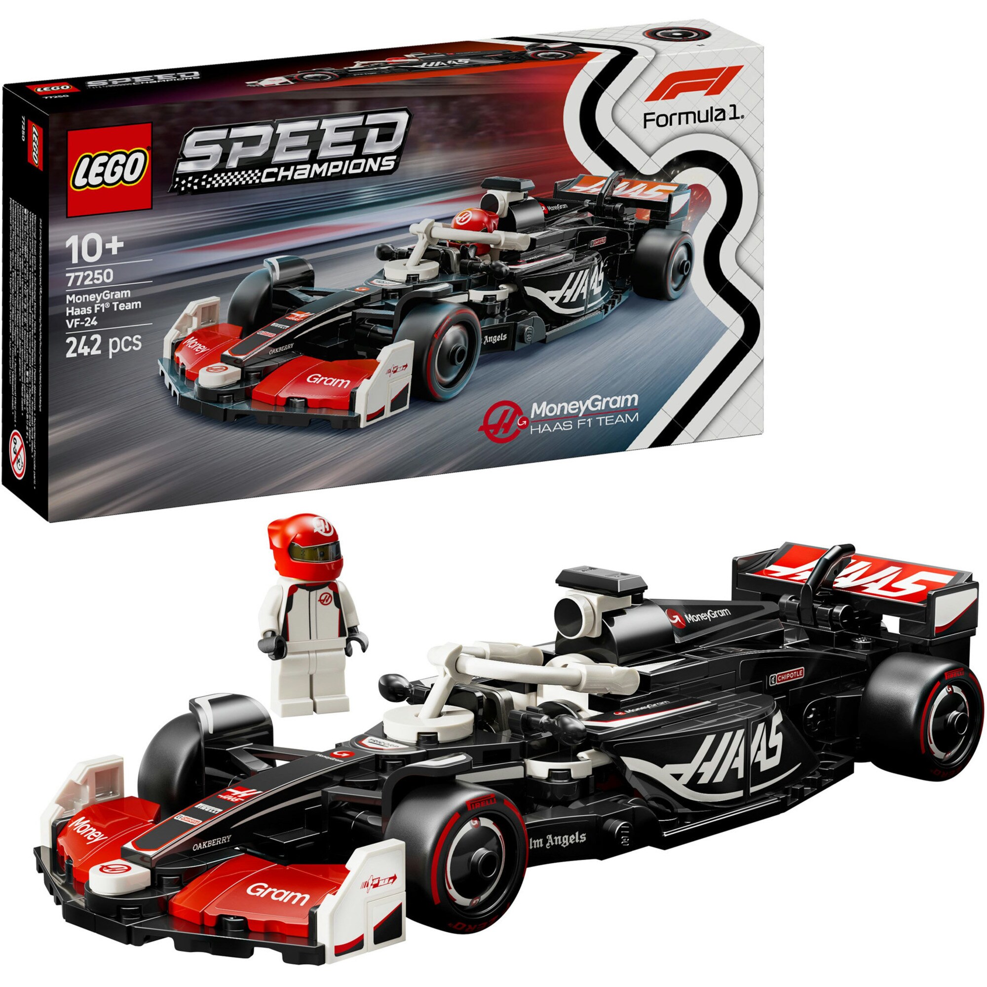 LEGO Konstruktionsspielzeug Speed Champions MoneyGram Haas F1 Team VF-24 Rennauto - Bild 1