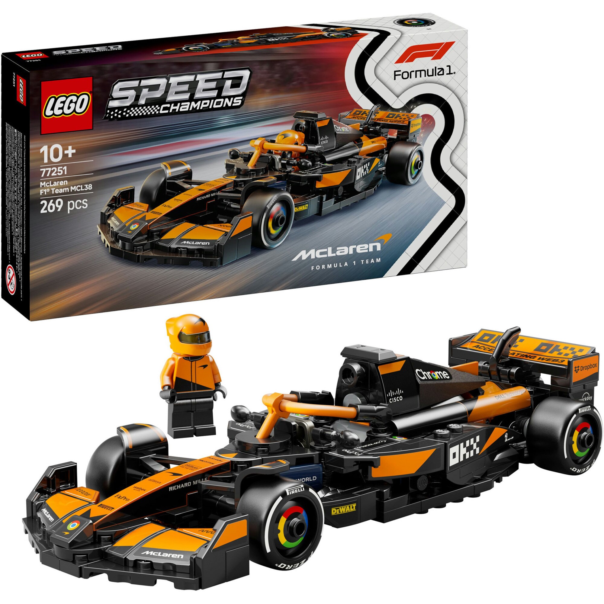LEGO Konstruktionsspielzeug Speed Champions McLaren F1 Team MCL38 Rennauto - Bild 1