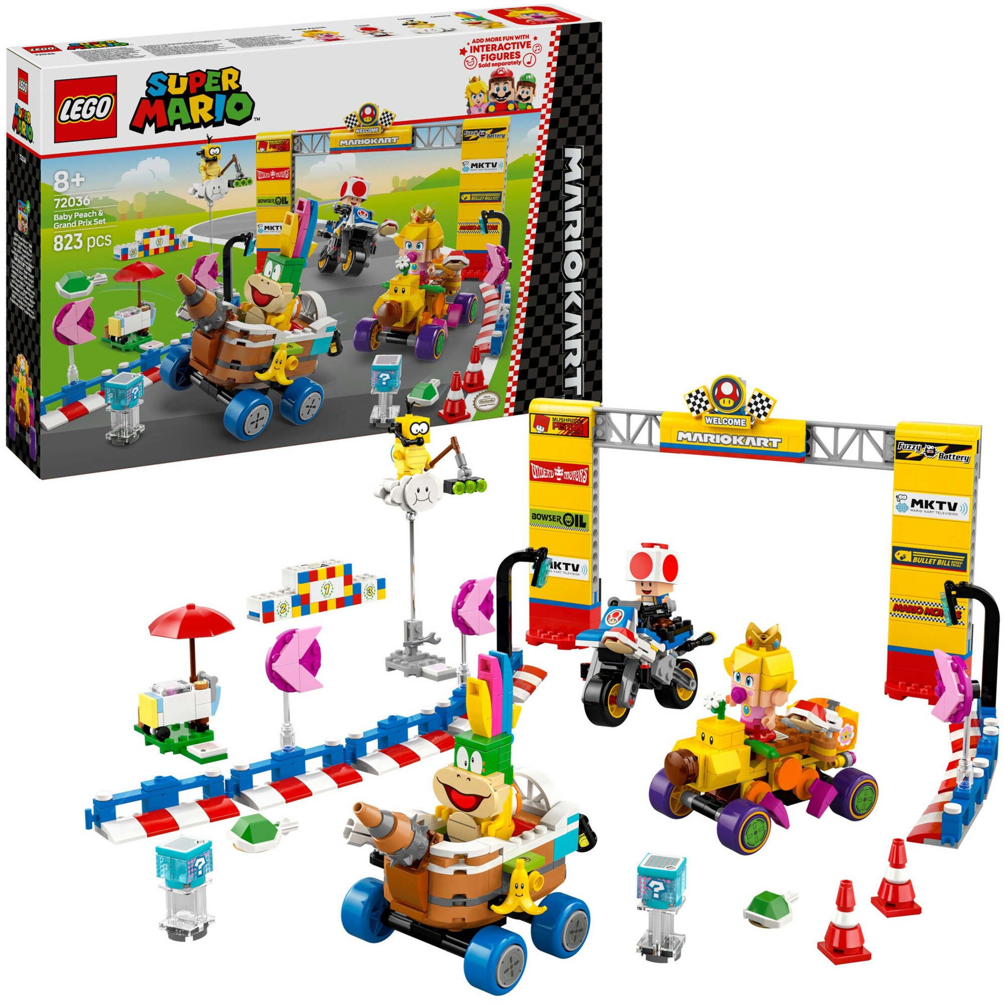 LEGO Konstruktionsspielzeug Super Mario - Mario Kart: Baby Peach & Grand Pix-Set - Bild 1