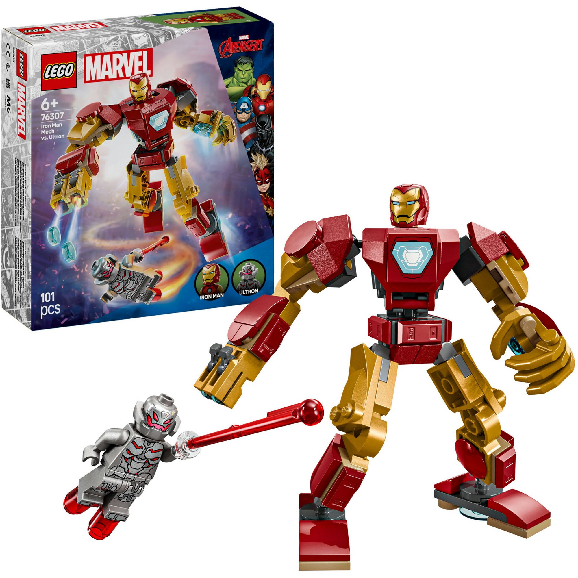 LEGO Konstruktionsspielzeug Marvel Super Heroes Iron Man Mech vs. Ultron - Bild 1