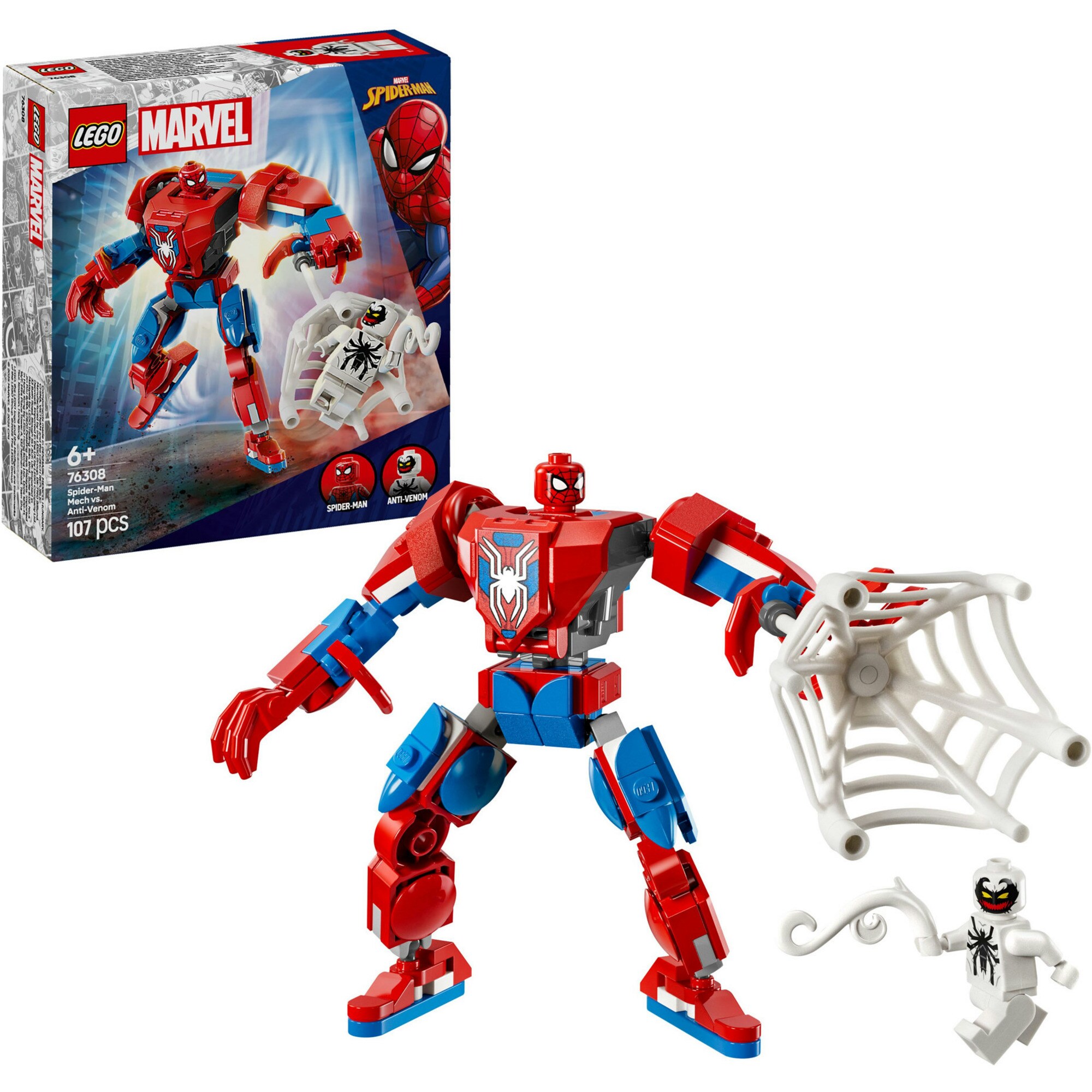LEGO Konstruktionsspielzeug Marvel Super Heroes Spider-Man Mech vs. Anti-Venom - Bild 1