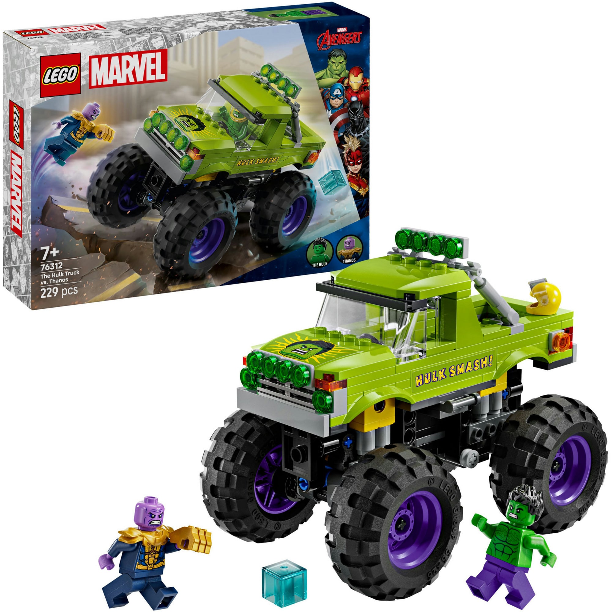 LEGO Konstruktionsspielzeug Marvel Super Heroes Marvel Hulk-Truck vs. Thanos - Bild 1