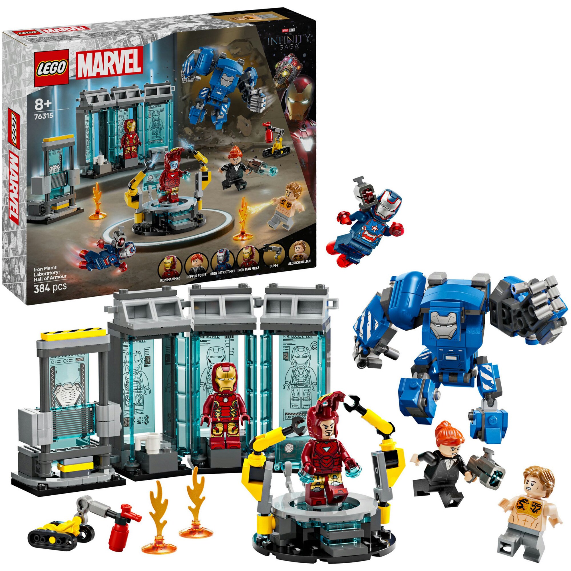 LEGO Konstruktionsspielzeug Marvel Super Heroes Iron Mans Labor: Halle der R&uuml;stungen - Bild 1
