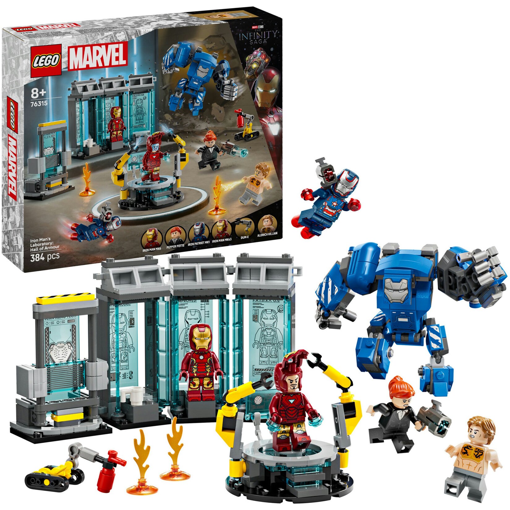 LEGO Konstruktionsspielzeug Marvel Super Heroes Iron Mans Labor: Halle der Rüstungen | 05702017817880