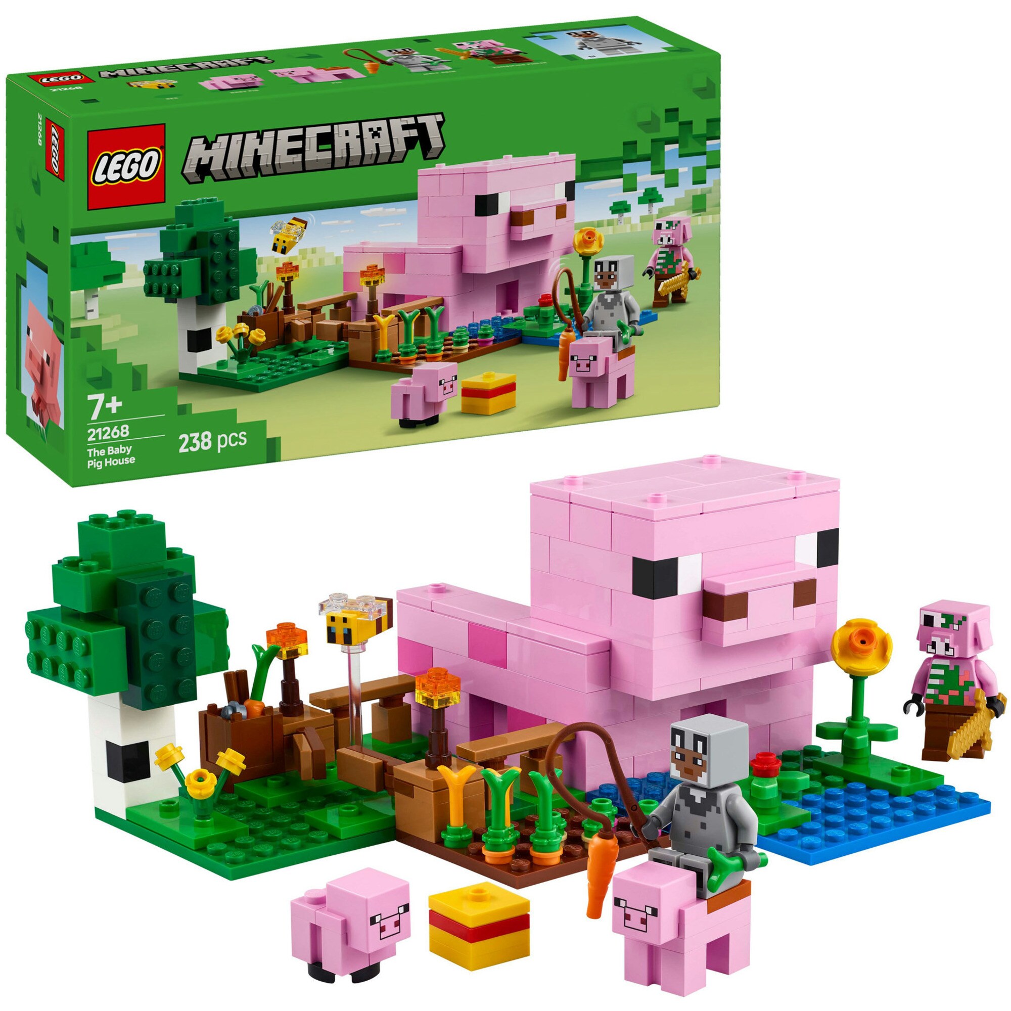 LEGO Konstruktionsspielzeug Minecraft Das Babyschwein-Haus - Bild 1