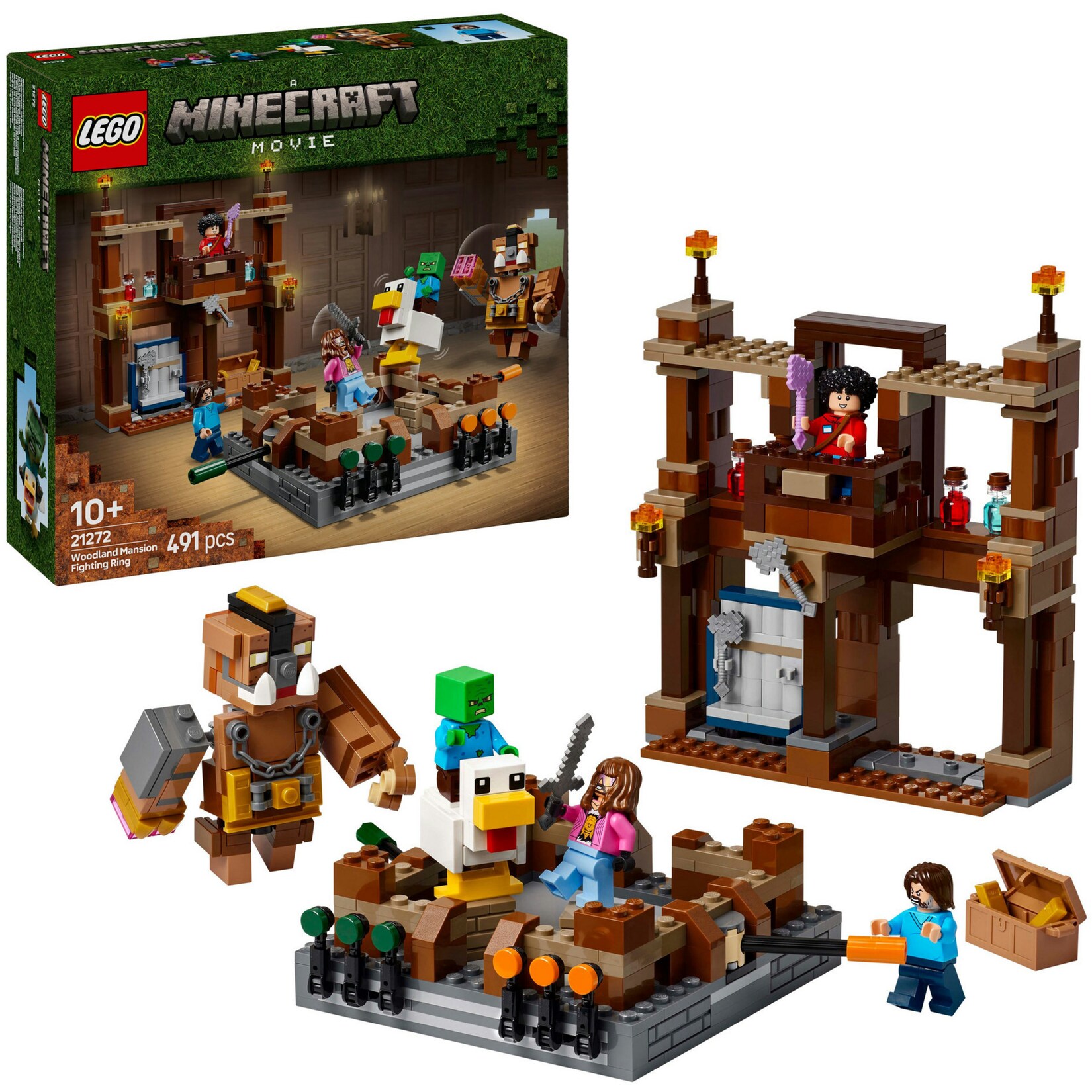 LEGO Konstruktionsspielzeug Minecraft Waldanwesen mit Boxring | 05702017815466