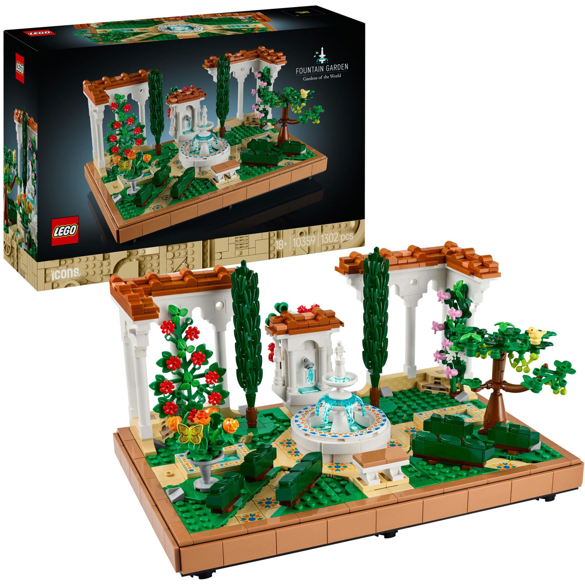 LEGO Konstruktionsspielzeug Icons Springbrunnengarten - Bild 1