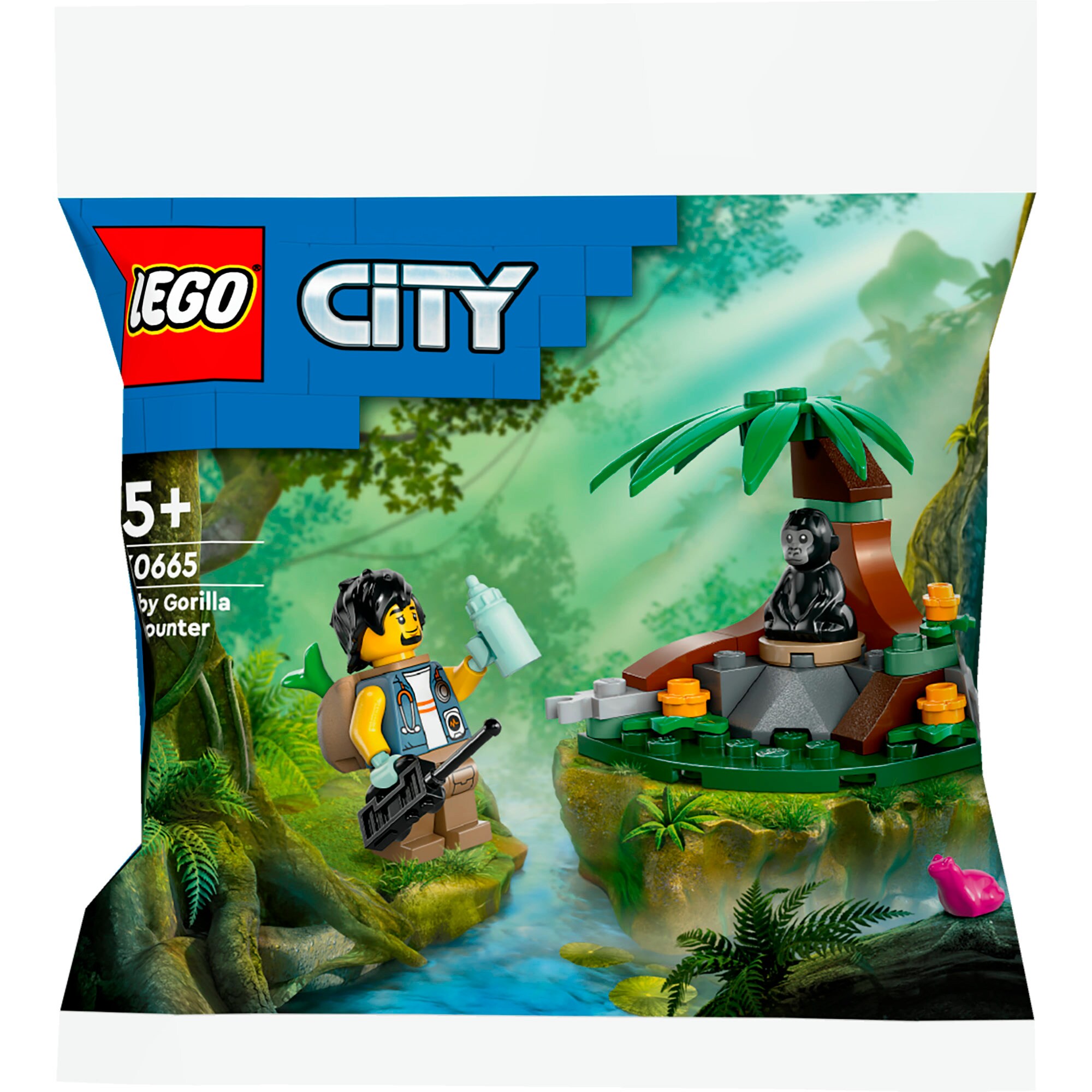 LEGO Konstruktionsspielzeug City Dschungelforscher mit Baby-Gorilla - Bild 1