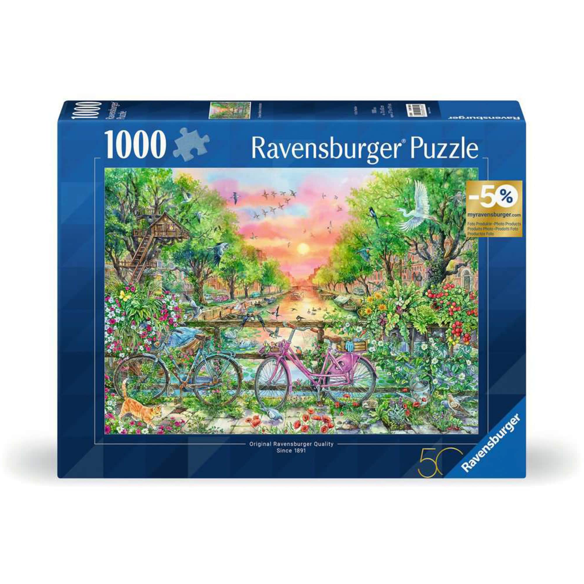 Ravensburger Puzzle Puzzle Vertr&auml;umte Fahrr&auml;der in Amsterdam - Bild 1