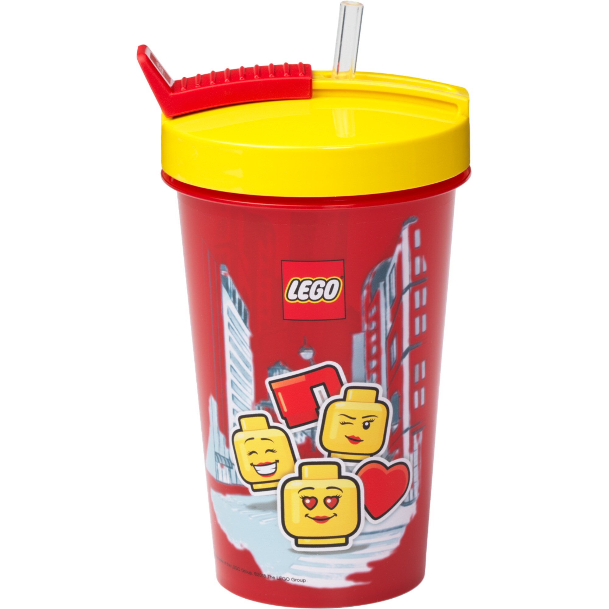 Room Copenhagen Becher LEGO Becher mit Strohhalm Iconic Girl Bright Red - Bild 1