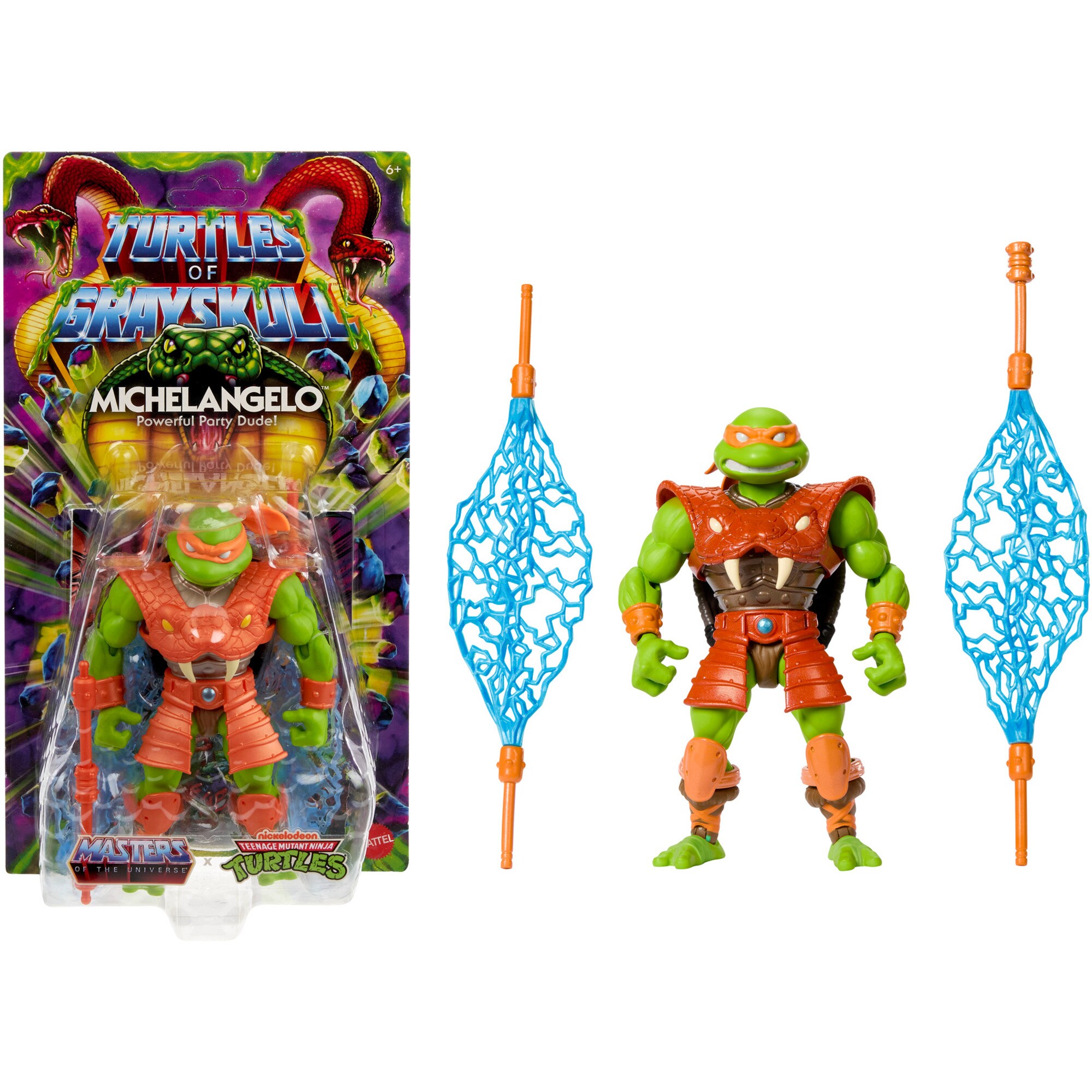 Mattel Spielfigur Masters of the Universe Origins Turtles of Grayskull Michelangelo - Bild 1