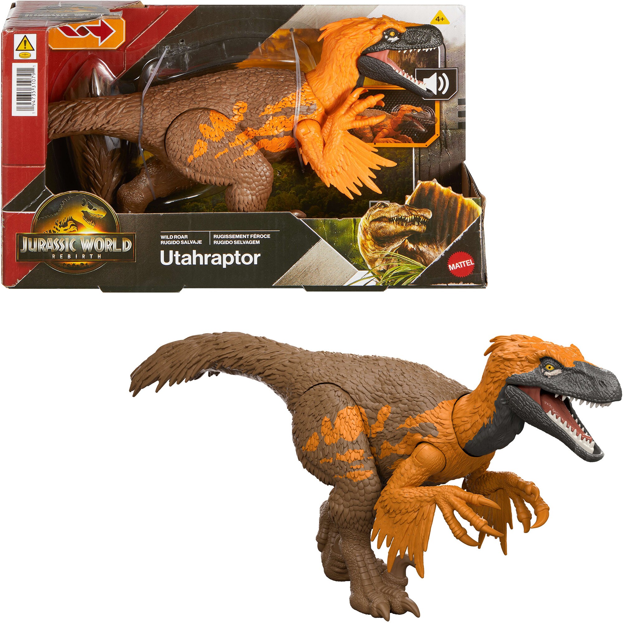 Jurassic World Spielfigur Jurassic World Wild Roar Utahraptor - Bild 1