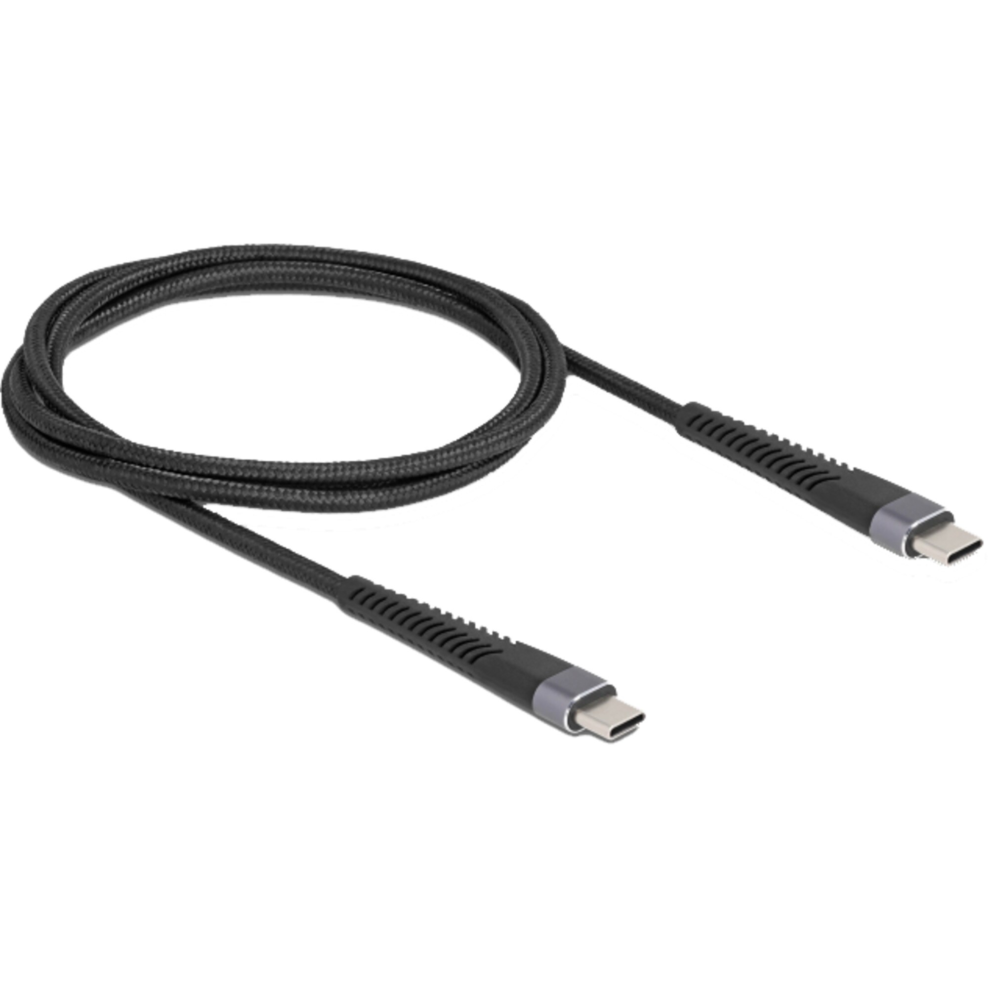 DeLOCK Kabel USB 2.0 Kabel, USB-C Stecker > USB-C Stecker mit verl&auml;ngertem Knickschutz - Bild 1