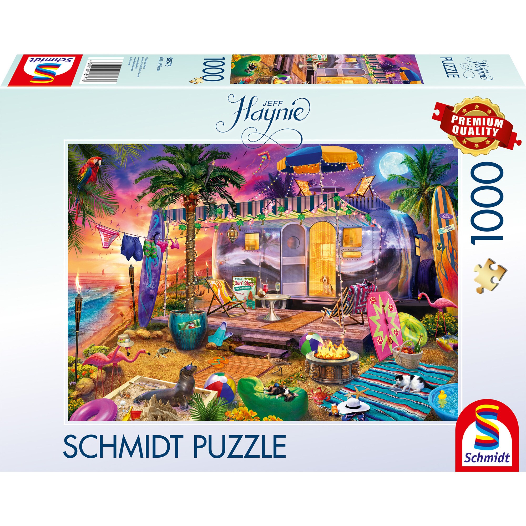 Schmidt Spiele Puzzle Jeff Haynie: Mit dem Wohnwagen am Meer - Bild 1