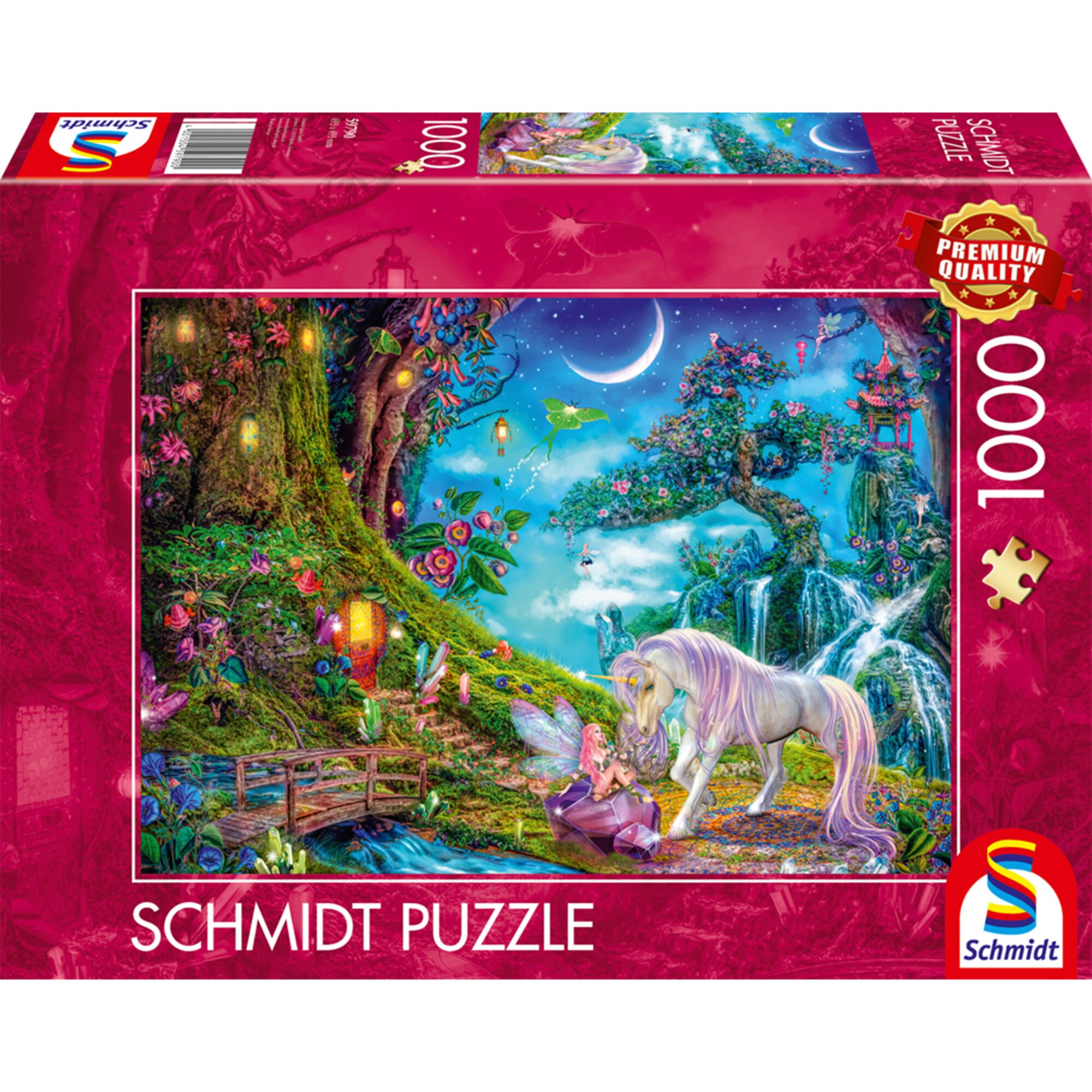 Schmidt Spiele Puzzle Wo sich Einhorn und Elfe gute Nacht sagen - Bild 1