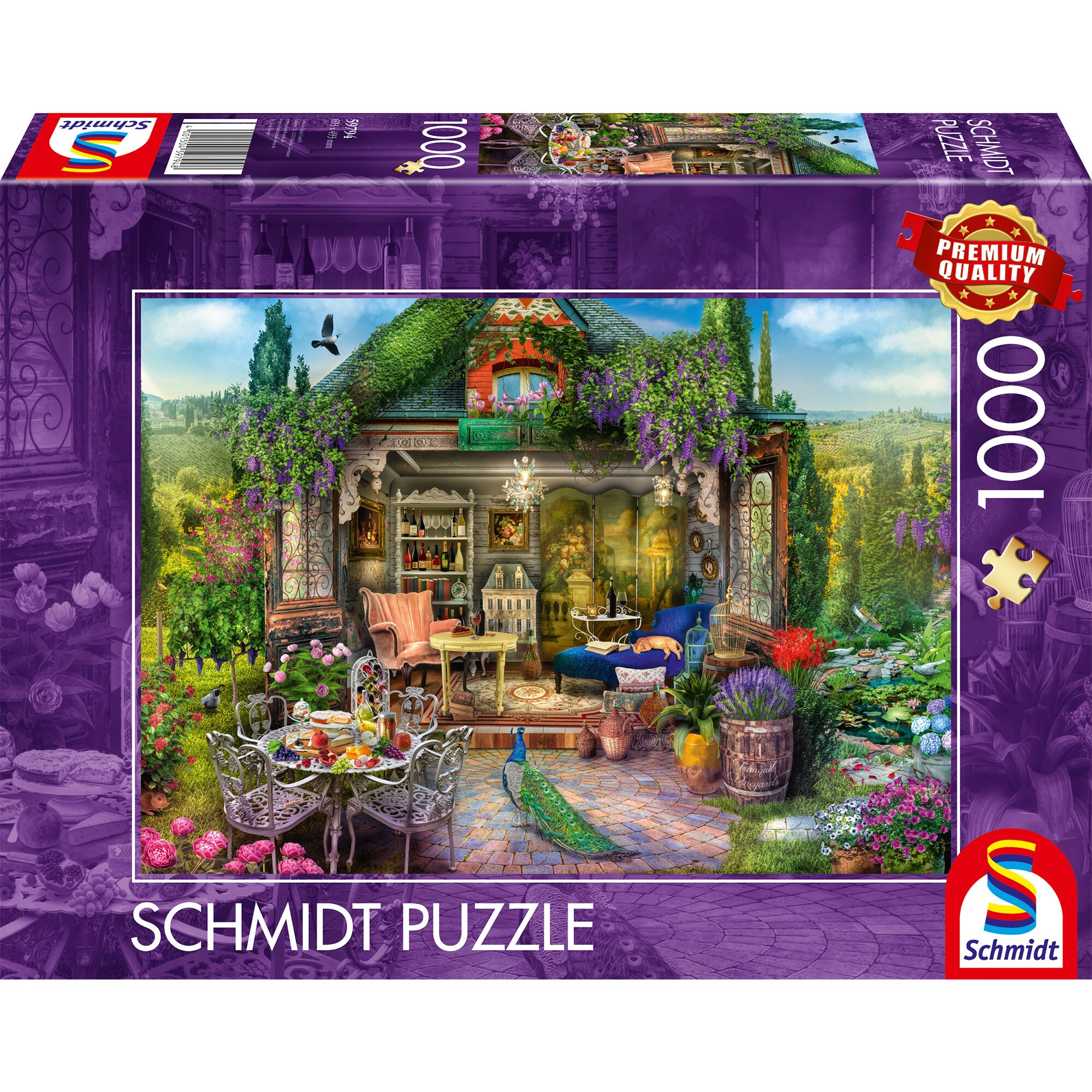 Schmidt Spiele Puzzle Gartenhausgl&uuml;ck in den Weinbergen - Bild 1
