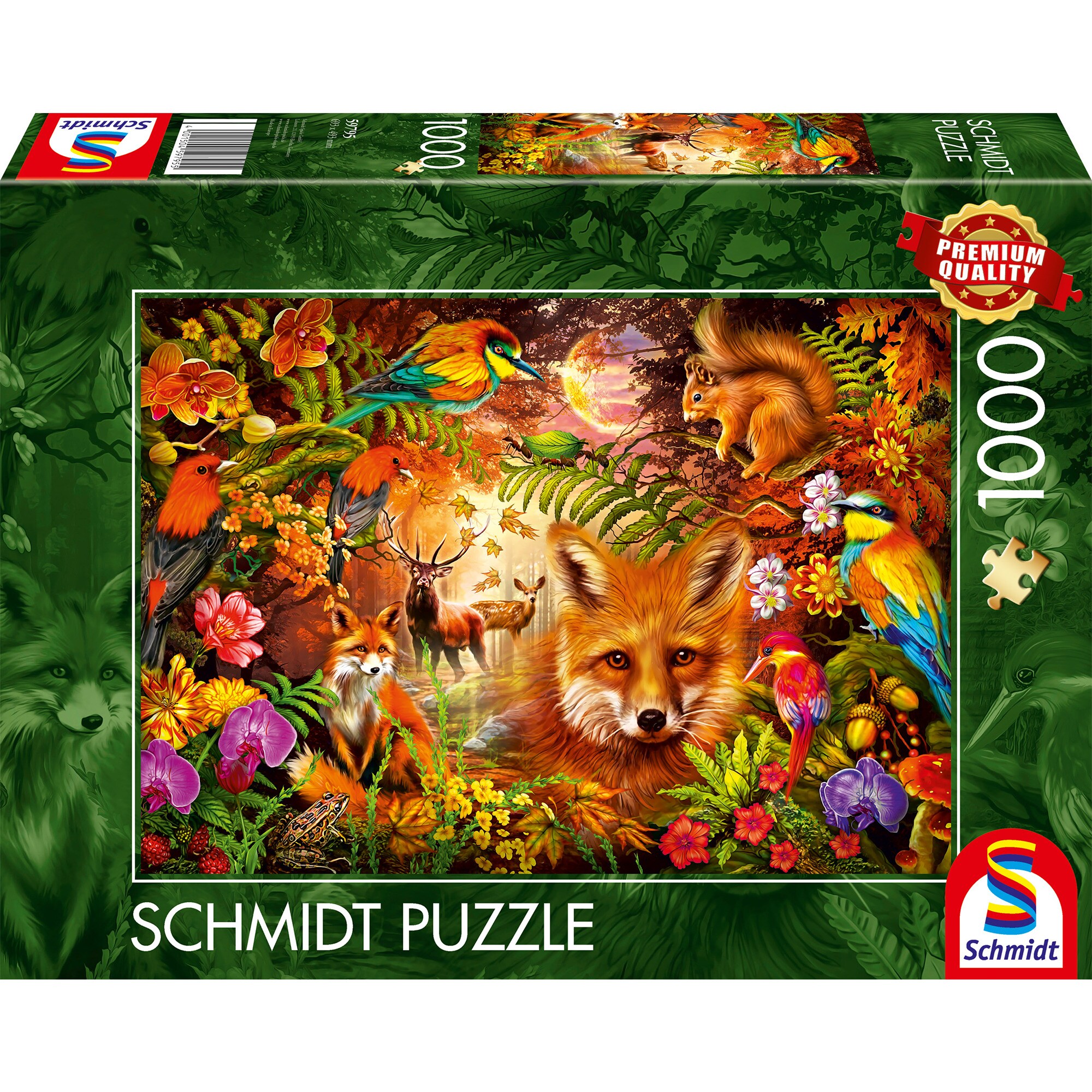 Schmidt Spiele Puzzle Bl&uuml;ten, Fell und Federn - Bild 1