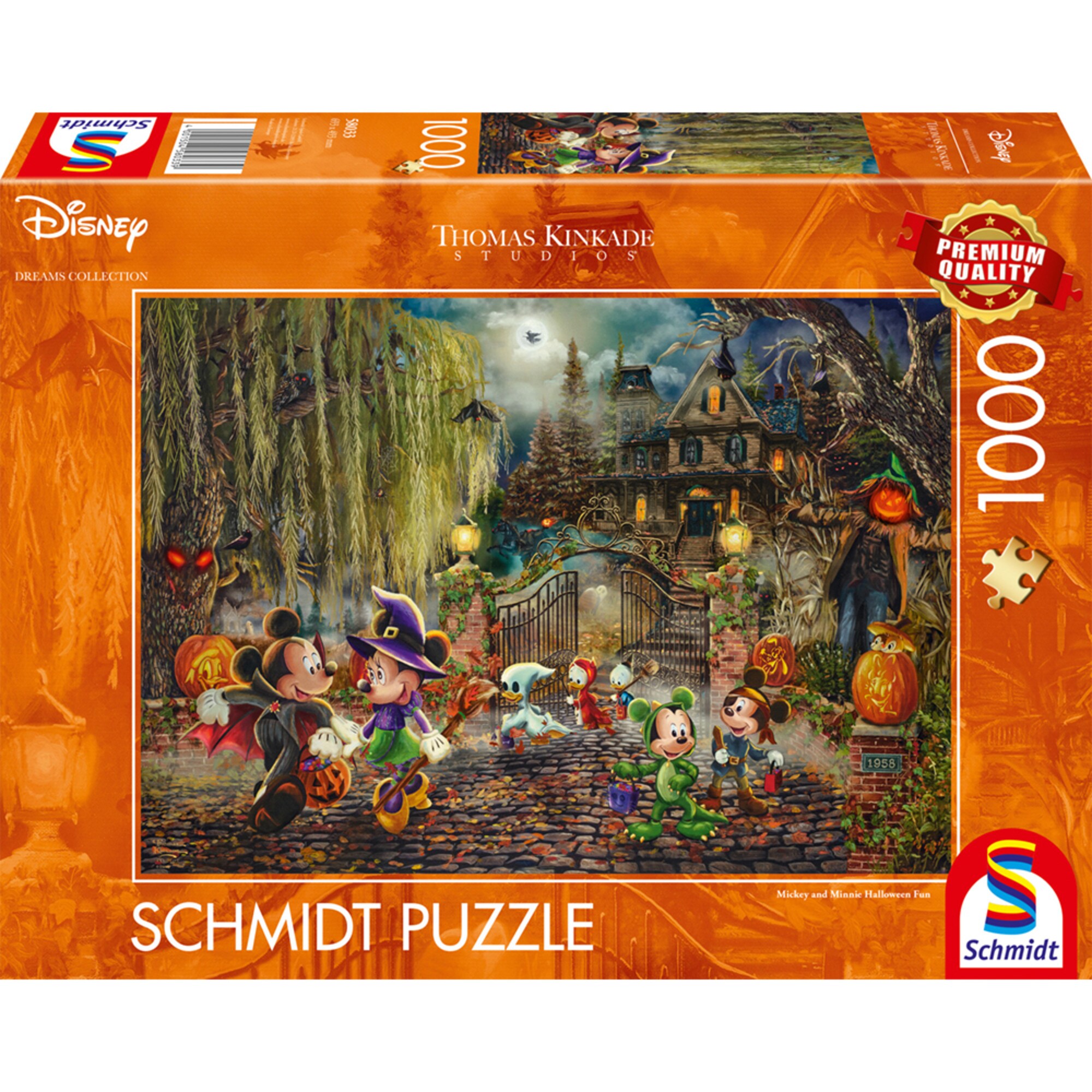 Schmidt Spiele Puzzle Thomas Kinkade Studios: Disney Dreams Collection - Mickey & Minnie Halloween Fun - Bild 1
