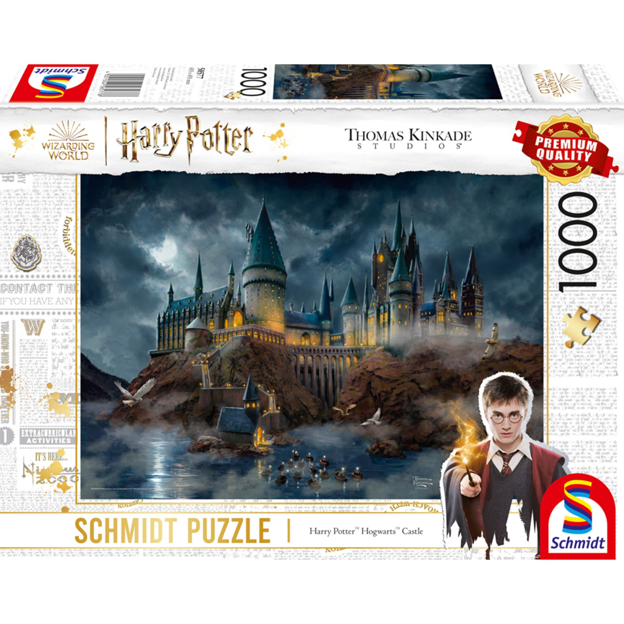 Schmidt Spiele Puzzle Thomas Kinkade Studios Wizarding World Harry Potter - Hogwarts Castle - Bild 1