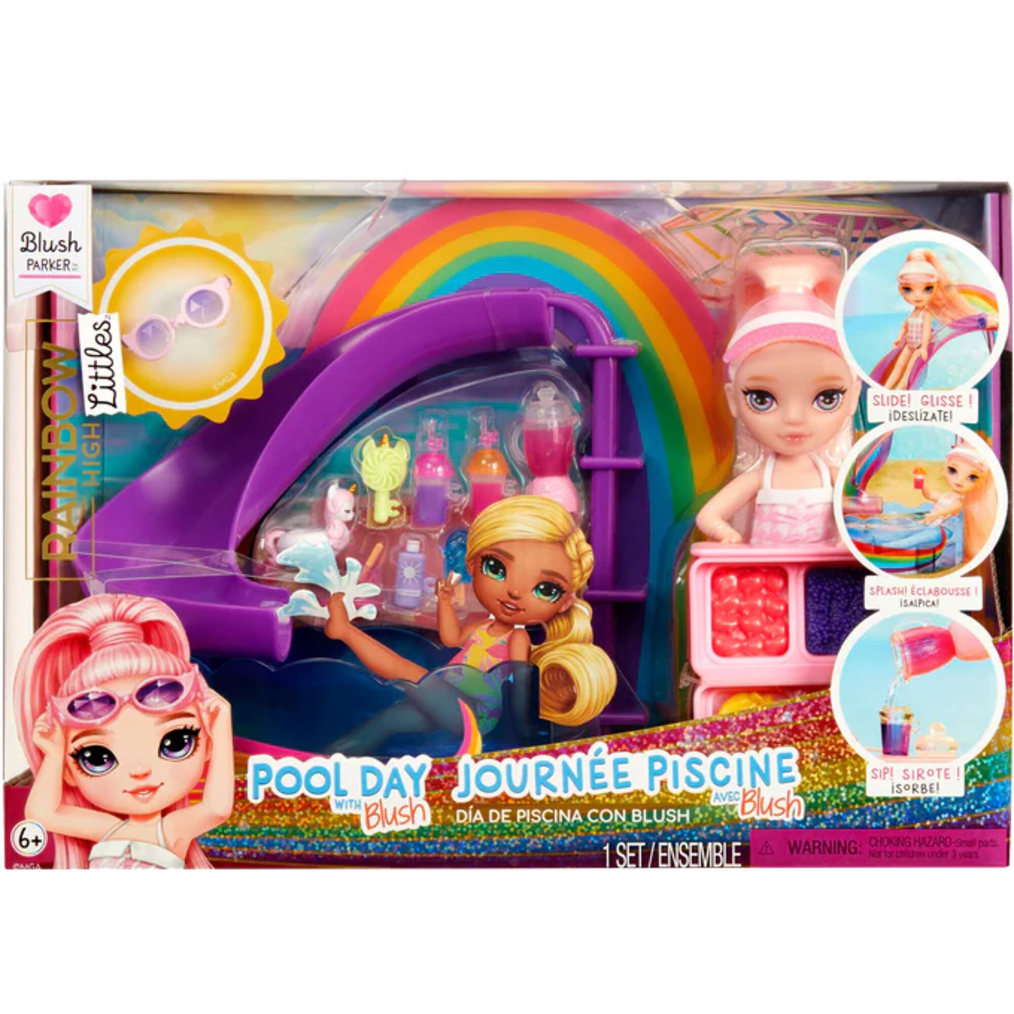 MGA Entertainment Spielfigur Rainbow High Little - Pool Day with Blush Spielset - Bild 1