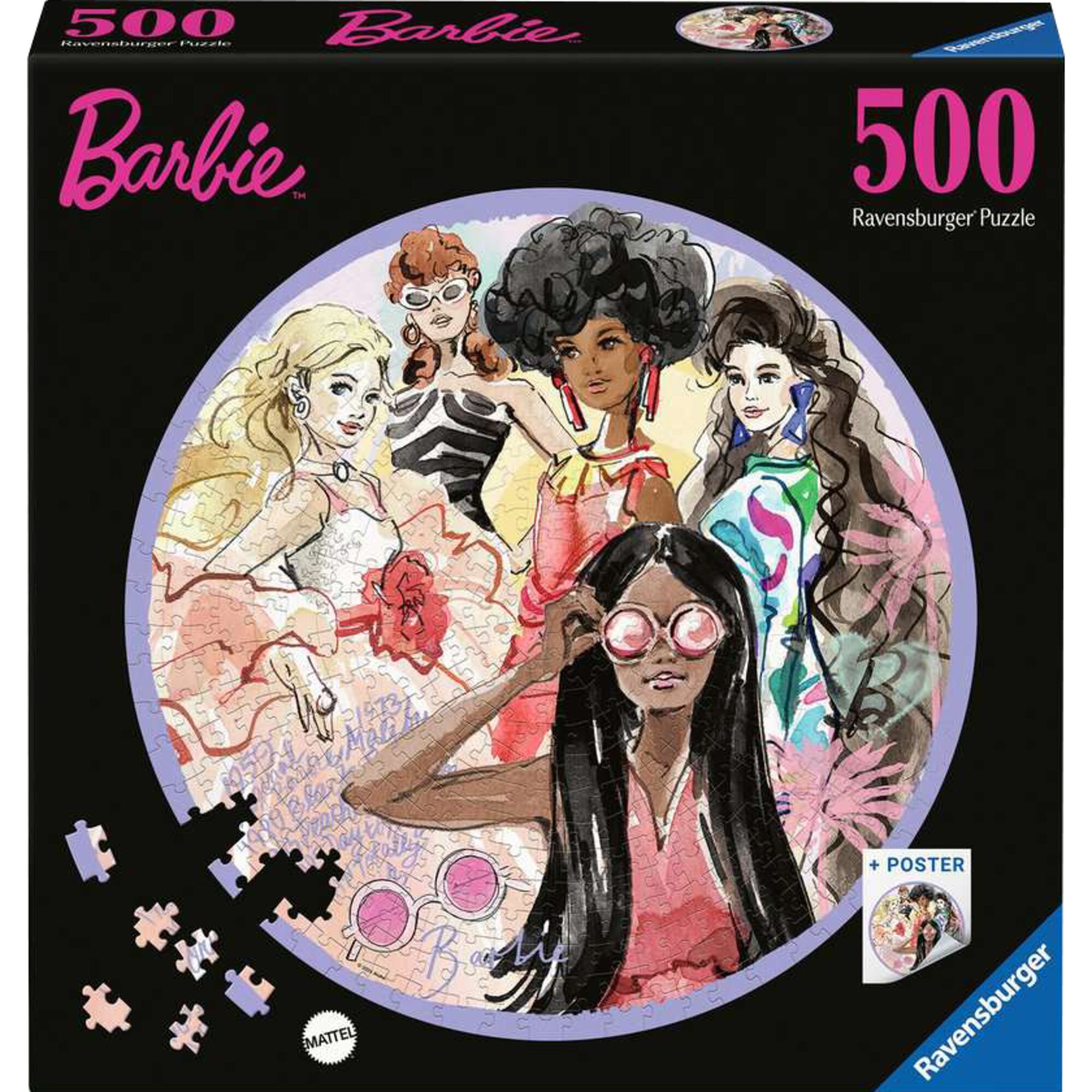 Ravensburger Puzzle Rundpuzzle Barbie - Global Style Icon Since 1959 - Bild 1