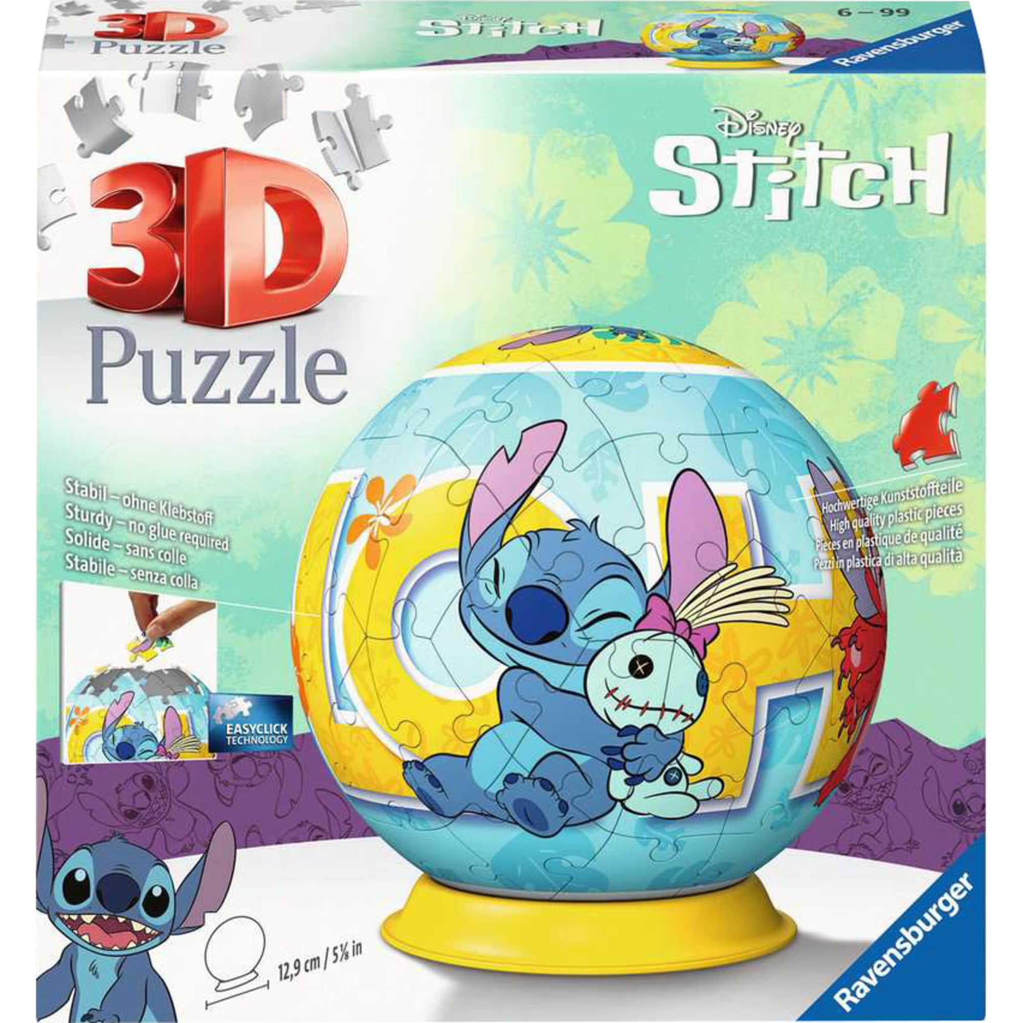 Ravensburger Puzzle 3D Puzzleball Disney Stitch - Bild 1
