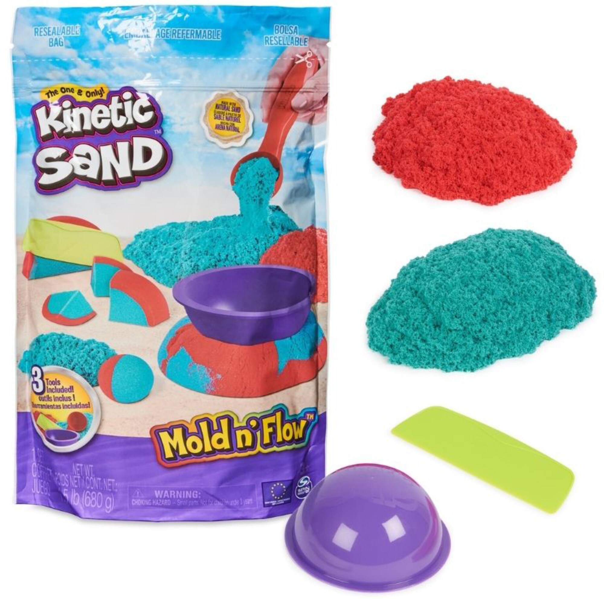 Spin Master Spielsand Kinetic Sand - Mold n&rsquo; Flow Set - Bild 1