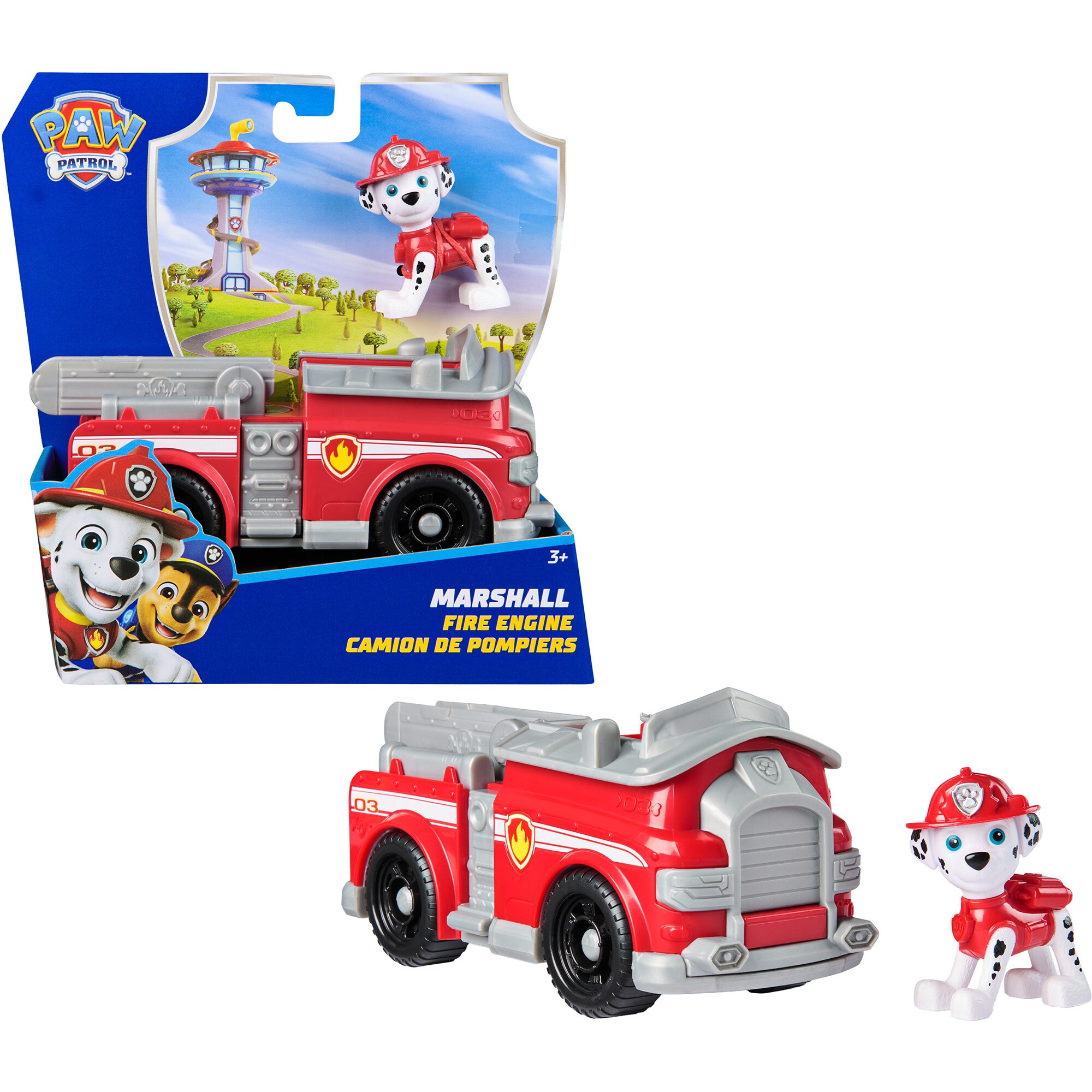 Spin Master Spielfahrzeug Paw Patrol - Feuerwehrauto mit Marshall Spielfigur - Bild 1