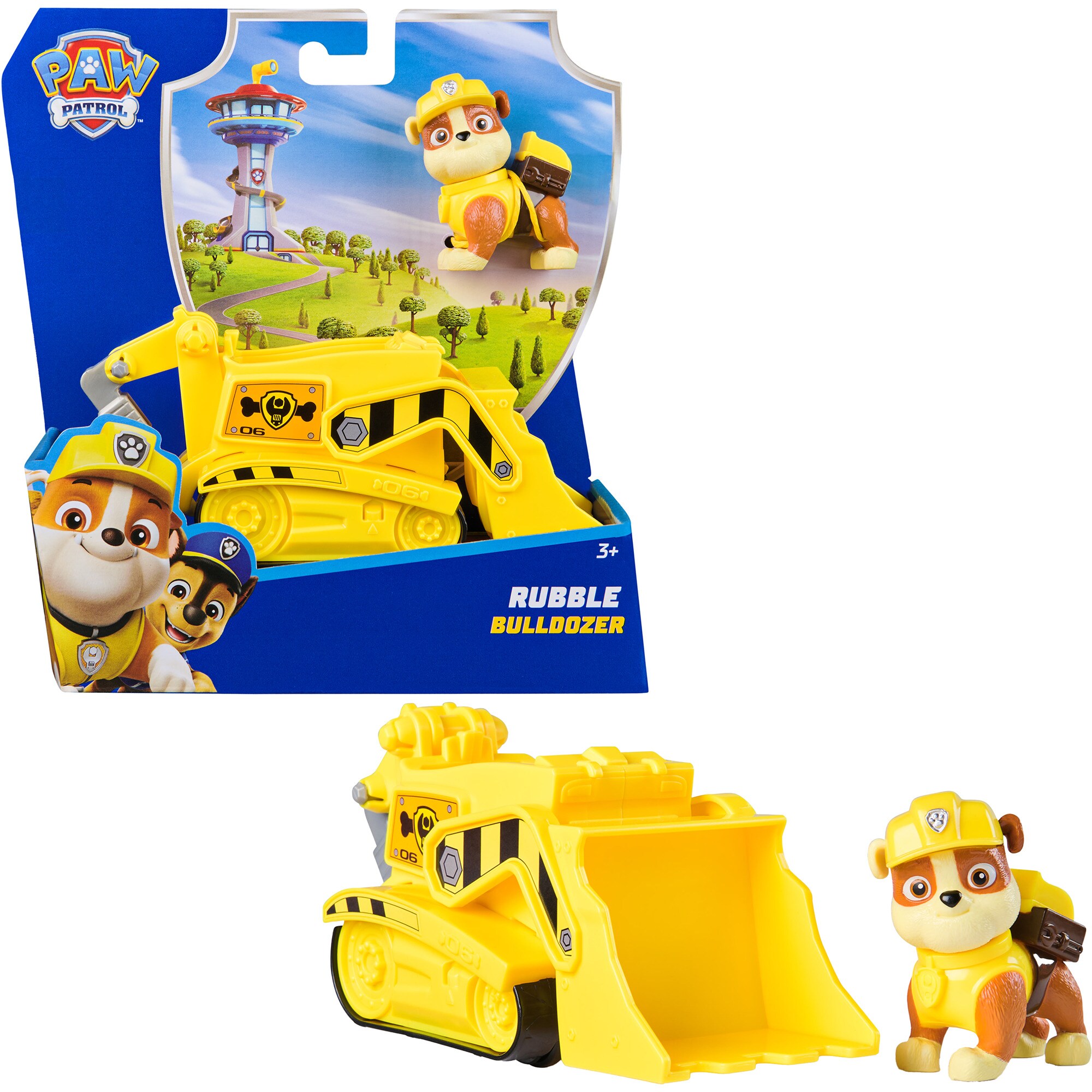 Spin Master Spielfahrzeug Paw Patrol - Baufahrzeug mit Rubble Spielfigur - Bild 1