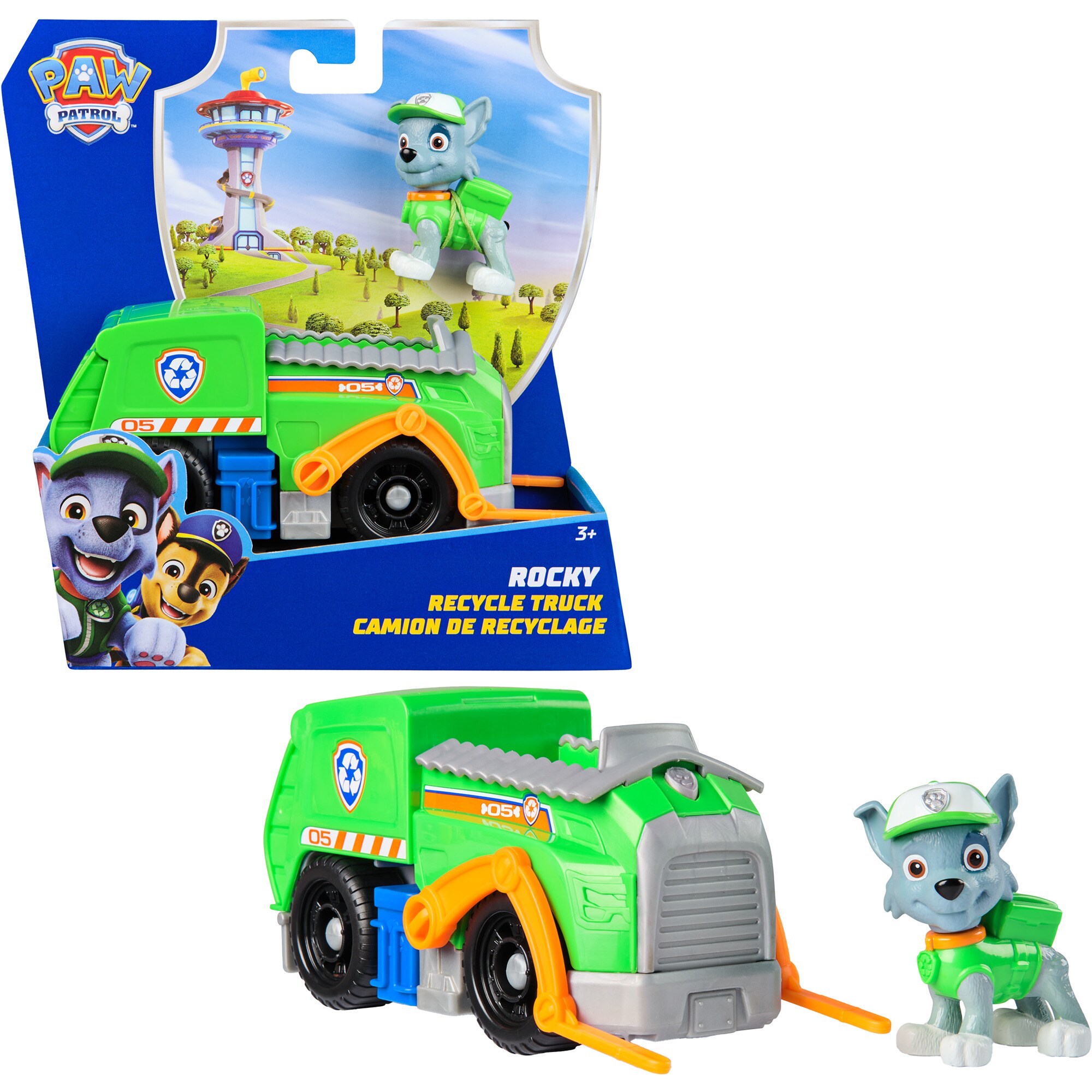 Spin Master Spielfahrzeug Paw Patrol - Recycling-Truck mit Rocky Spielfigur - Bild 1