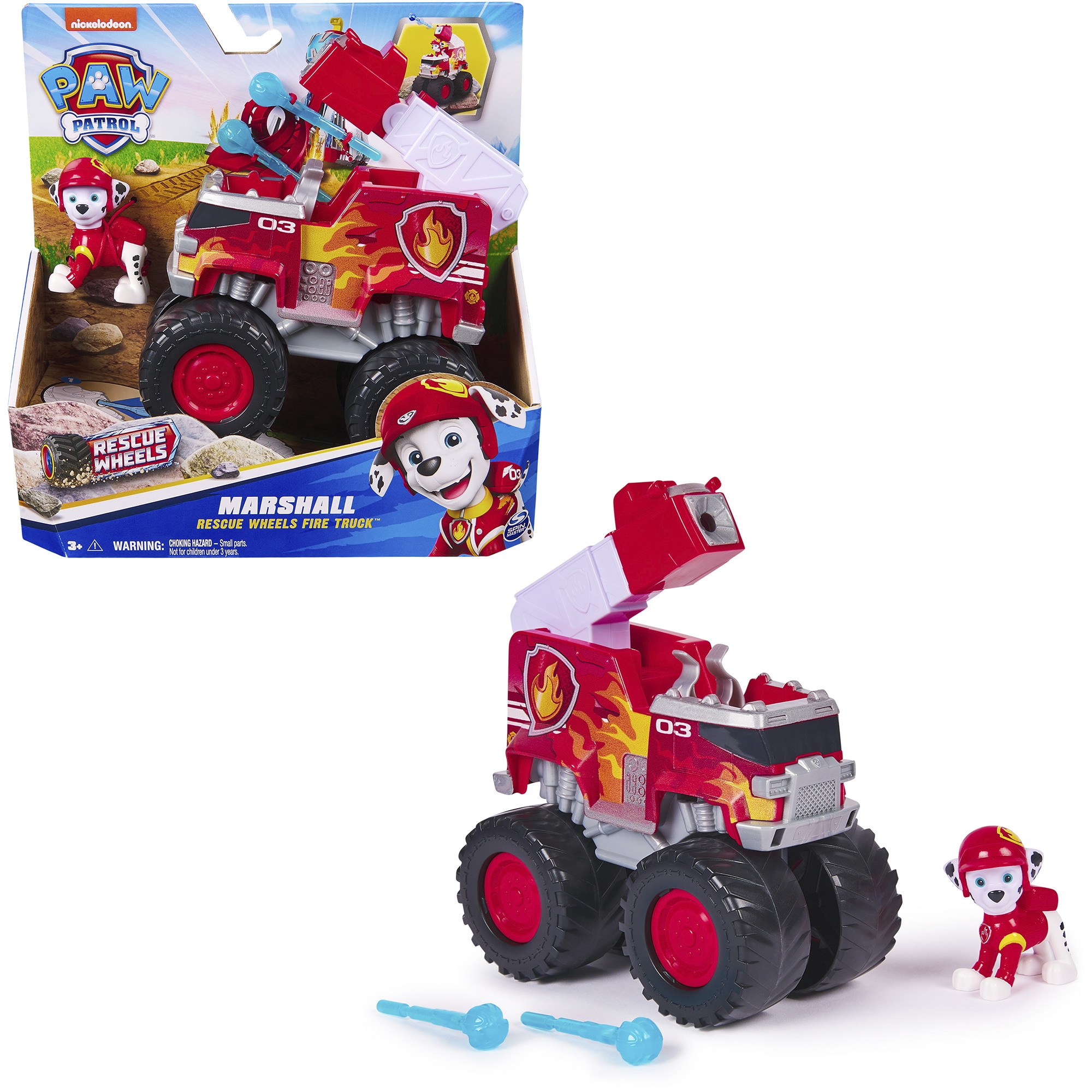 Spin Master Spielfahrzeug Paw Patrol Rescue Wheels - Chases Monstertruck Fahrzeug mit Geschoss-Abwurf und Chase Hundefigur - Bild 1