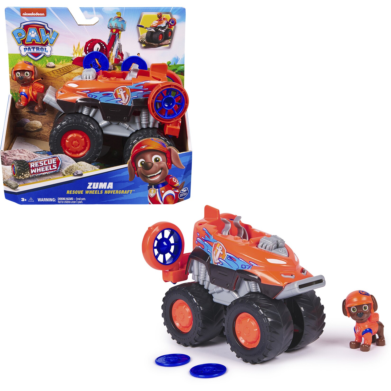 Spin Master Spielfahrzeug Paw Patrol Rescue Wheels – Zumas Monstertruck mit Geschoss-Abwurf und Hundefigur Zuma | 00778988453377