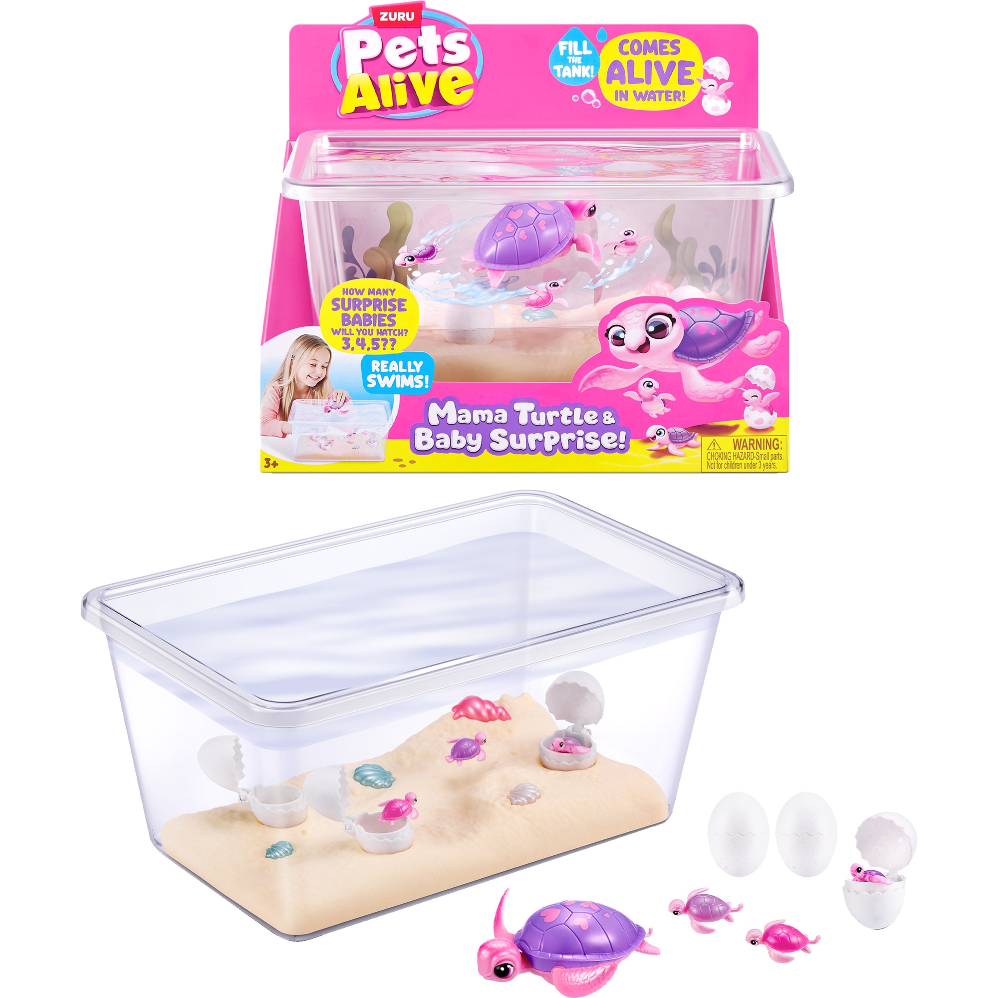 ZURU Spielfigur Pets Alive - Mama Turtle & Baby Surprise - Bild 1