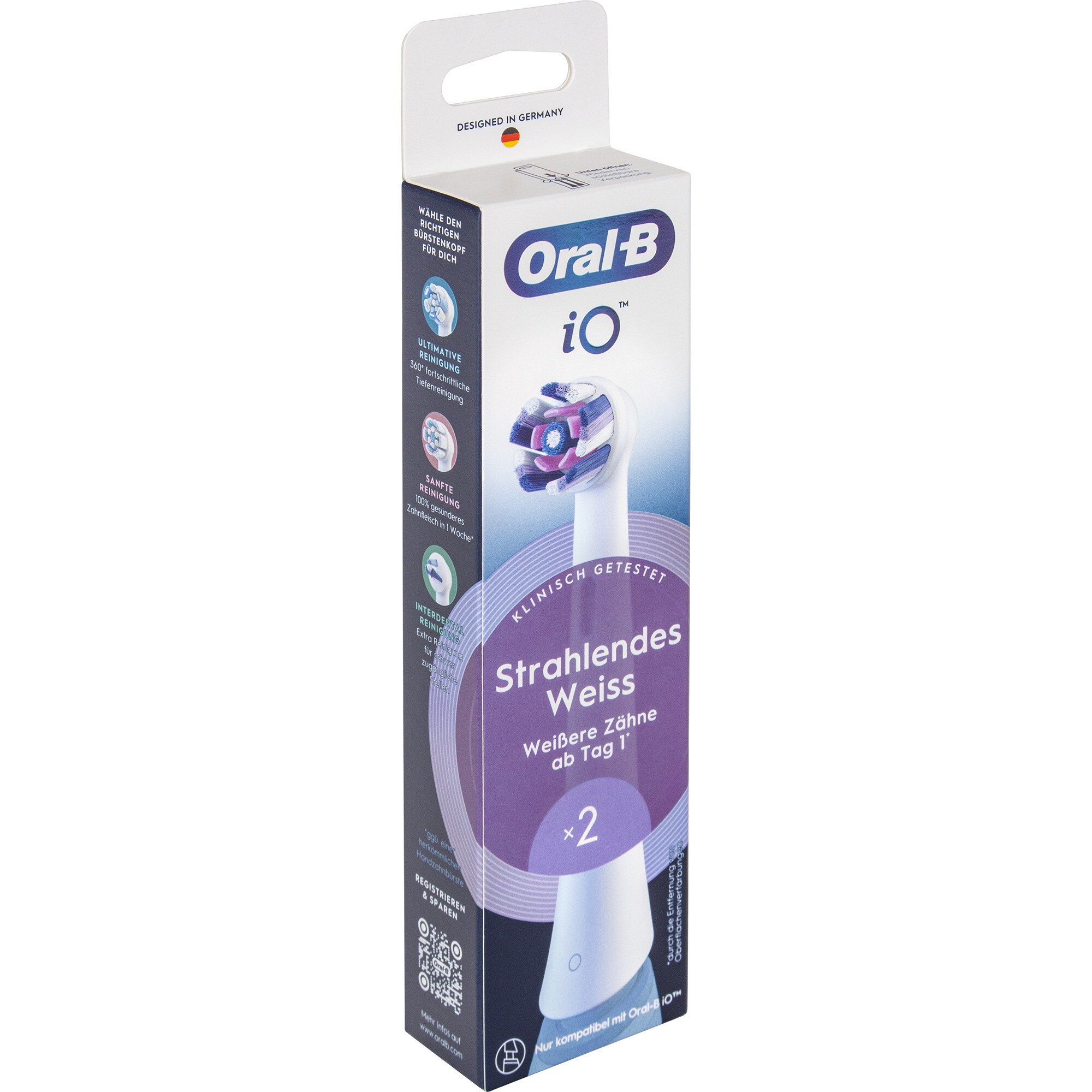 Oral-B Aufsteckb&uuml;rste Oral-B iO Strahlendes Weiss 2er - Bild 1