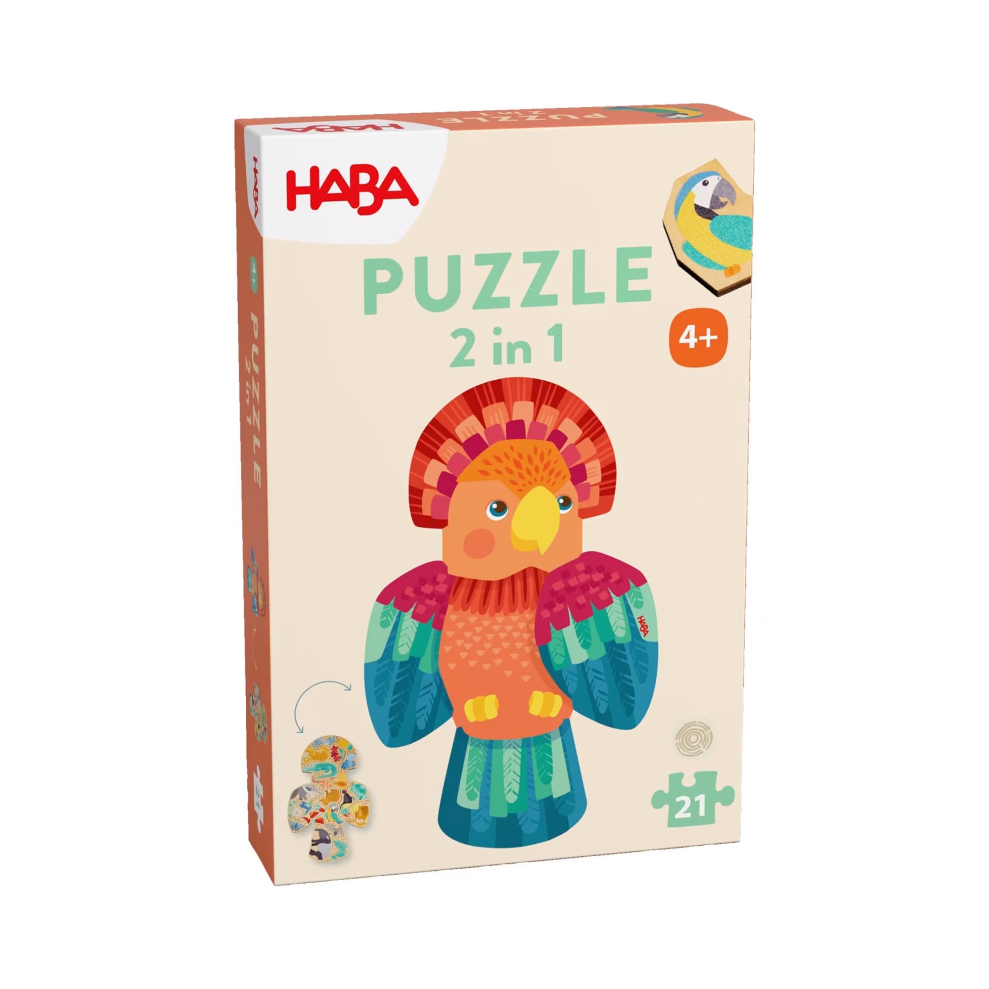HABA Puzzle Puzzle 2 in 1 Papagei - Bild 1
