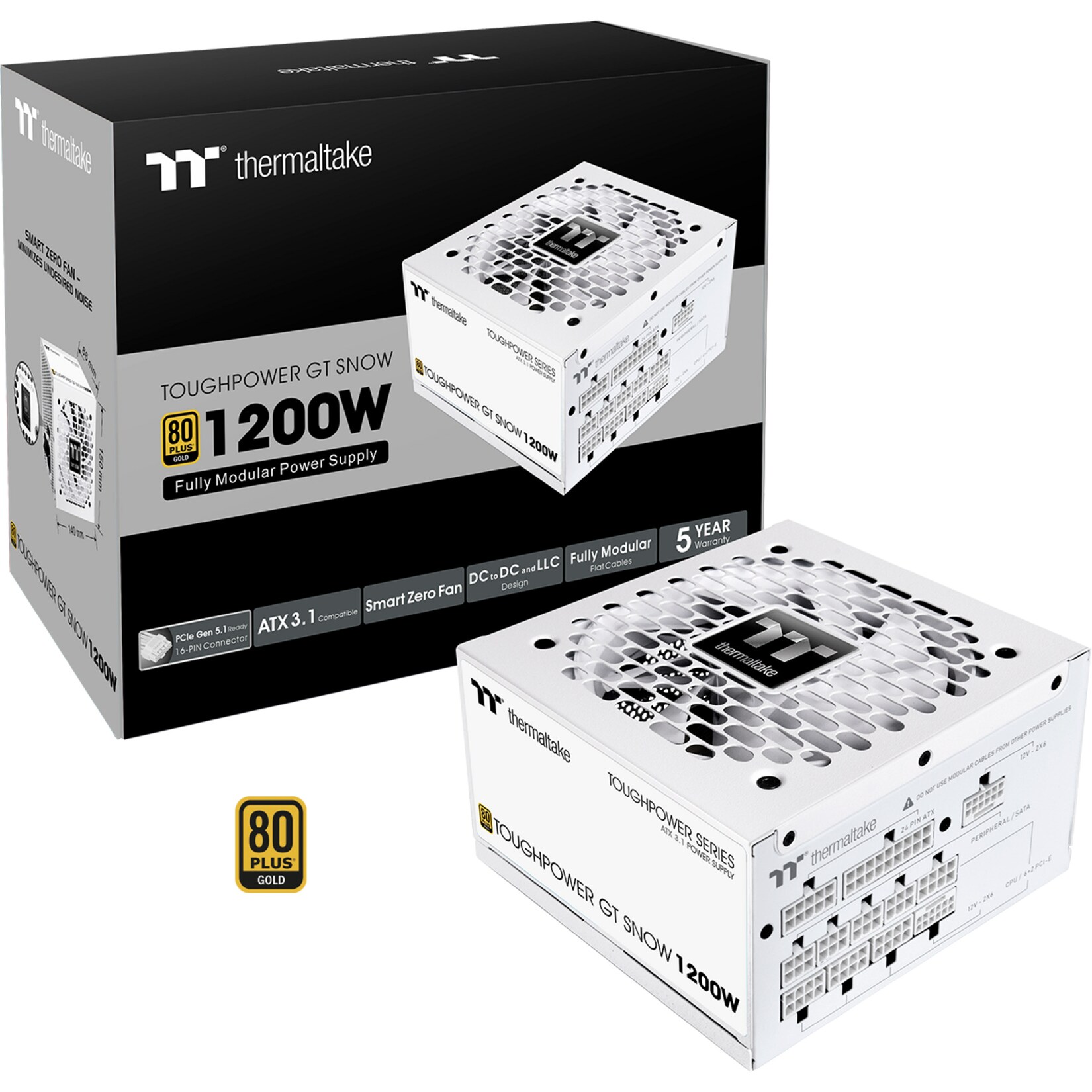 Thermaltake PC-Netzteil Toughpower GT Snow 1200W | 04711658544285