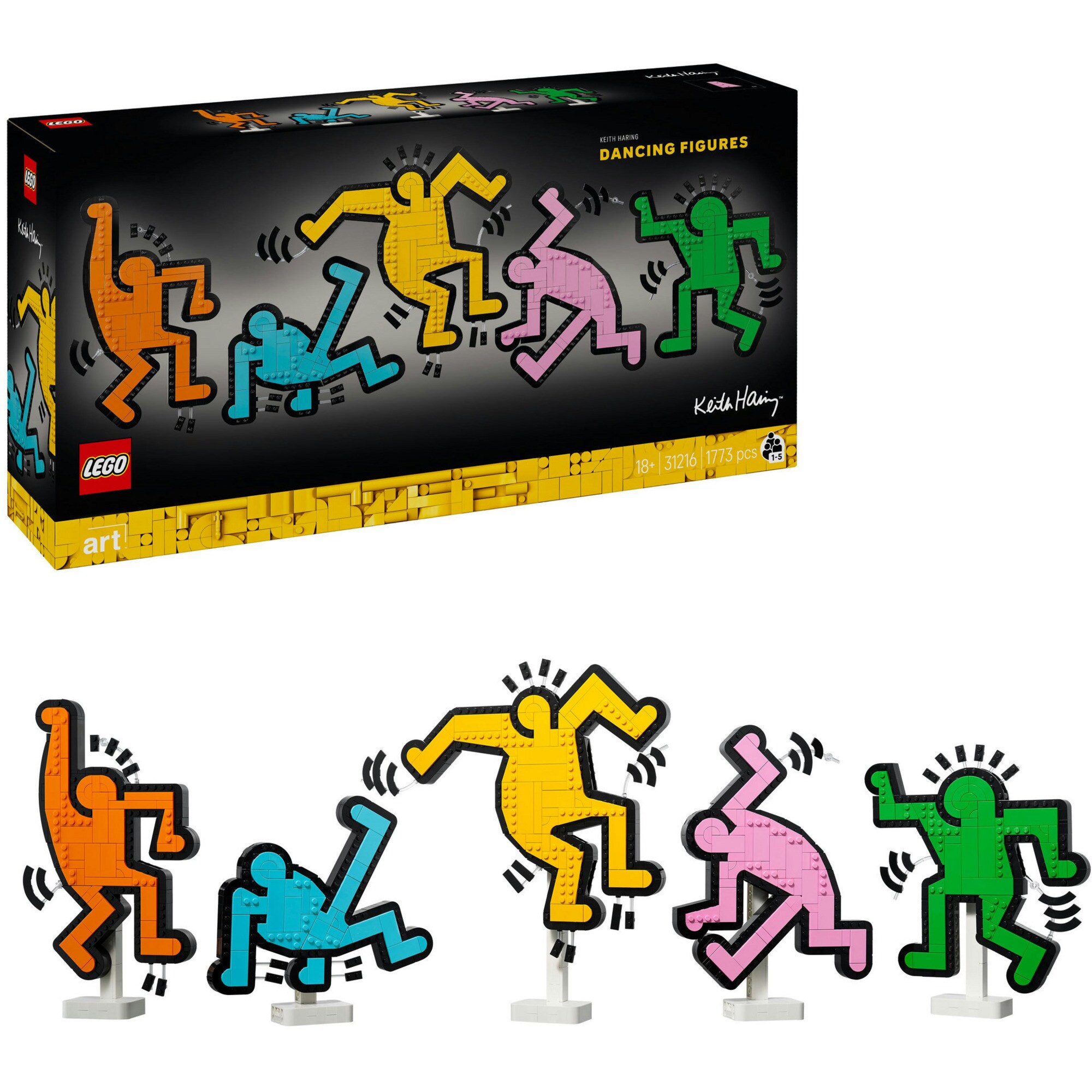 LEGO Konstruktionsspielzeug Art Keith Haring - Tanzende Figuren - Bild 1