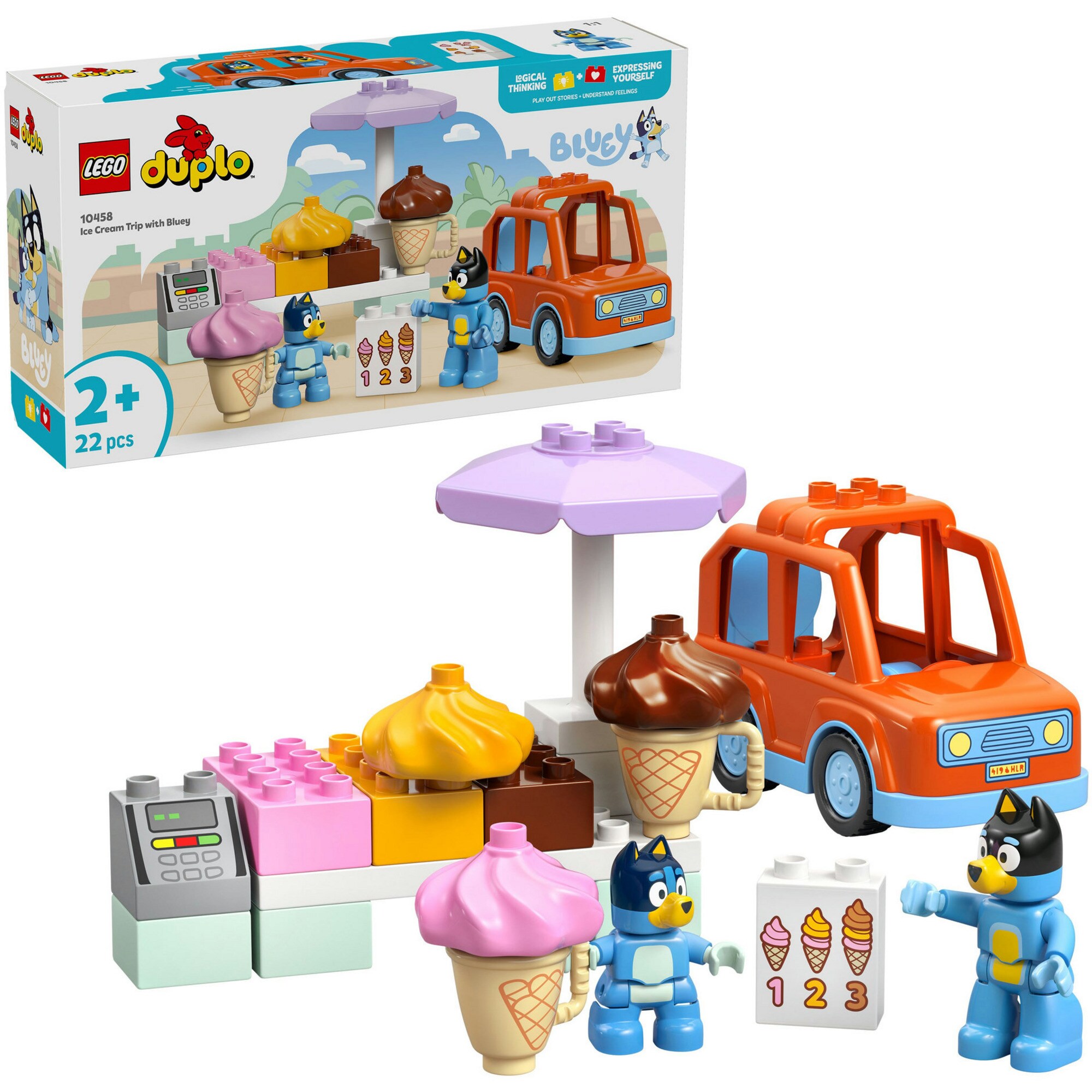 LEGO Konstruktionsspielzeug DUPLO Bluey Ausflug zur Eisdiele mit Bluey - Bild 1