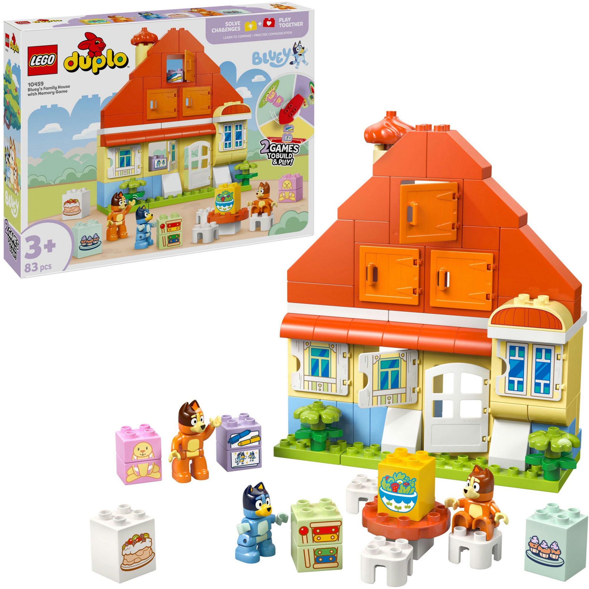LEGO Konstruktionsspielzeug DUPLO Bluey Blueys Familienhaus mit Memory-Spiel - Bild 1