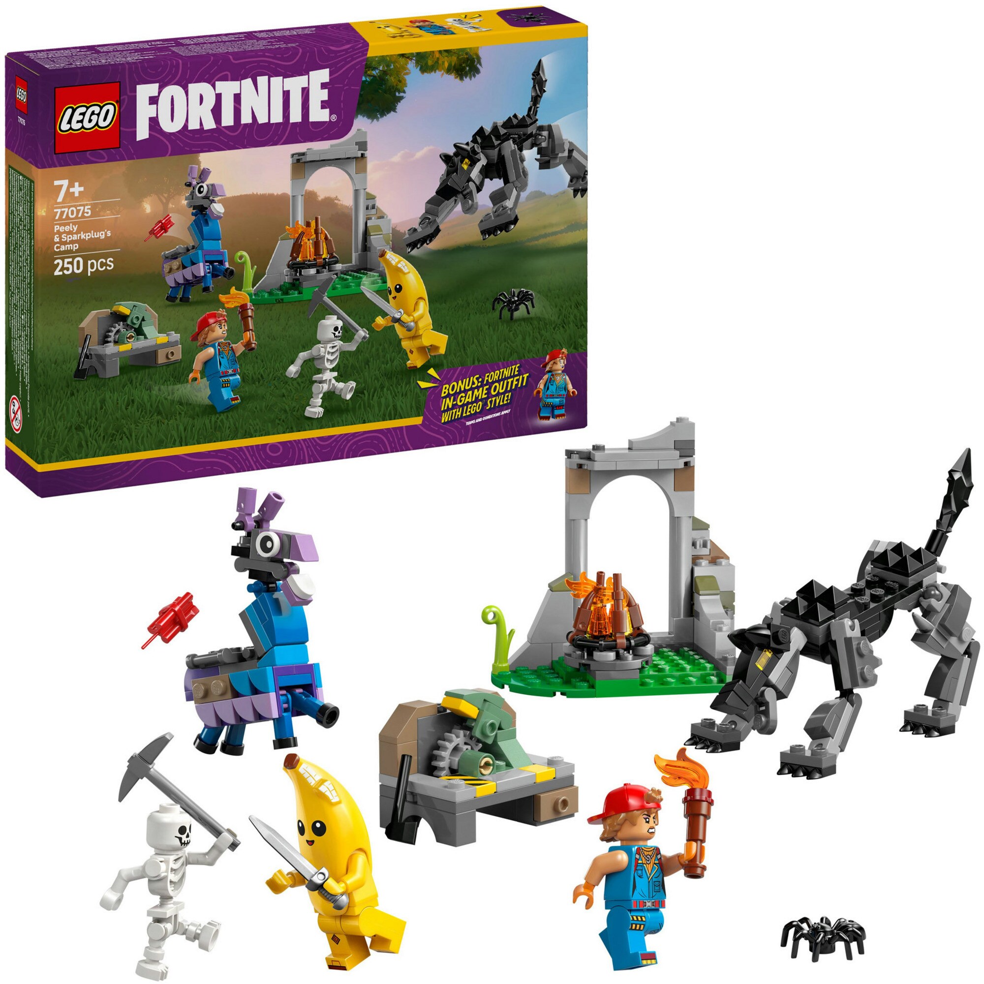 LEGO Konstruktionsspielzeug Fortnite Das Lager von Schali und der Z&uuml;ndkerzenk&uuml;nstlerin - Bild 1