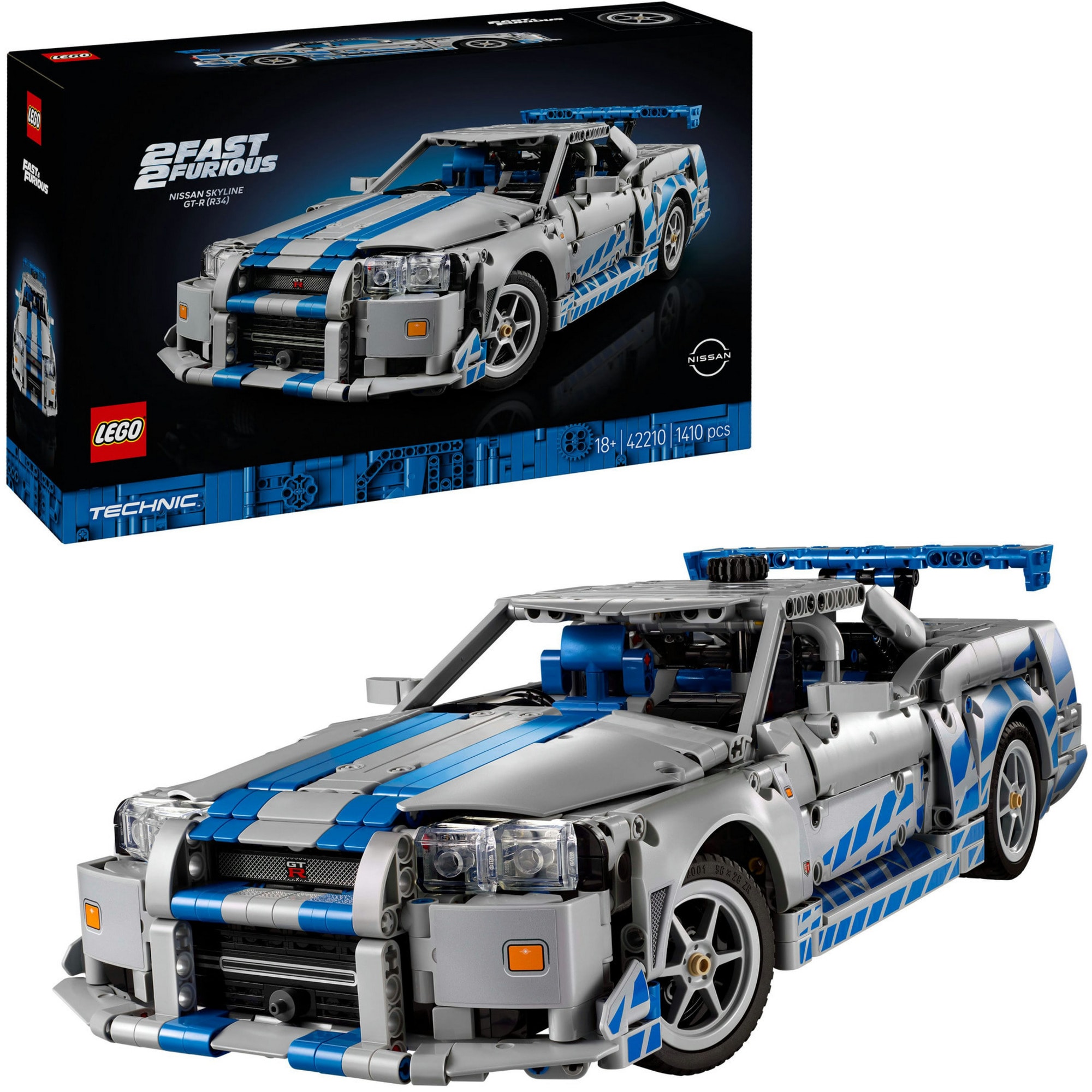 LEGO Konstruktionsspielzeug Technic 2 Fast 2 Furious Nissan Skyline GT-R(R34) Flitzer - Bild 1