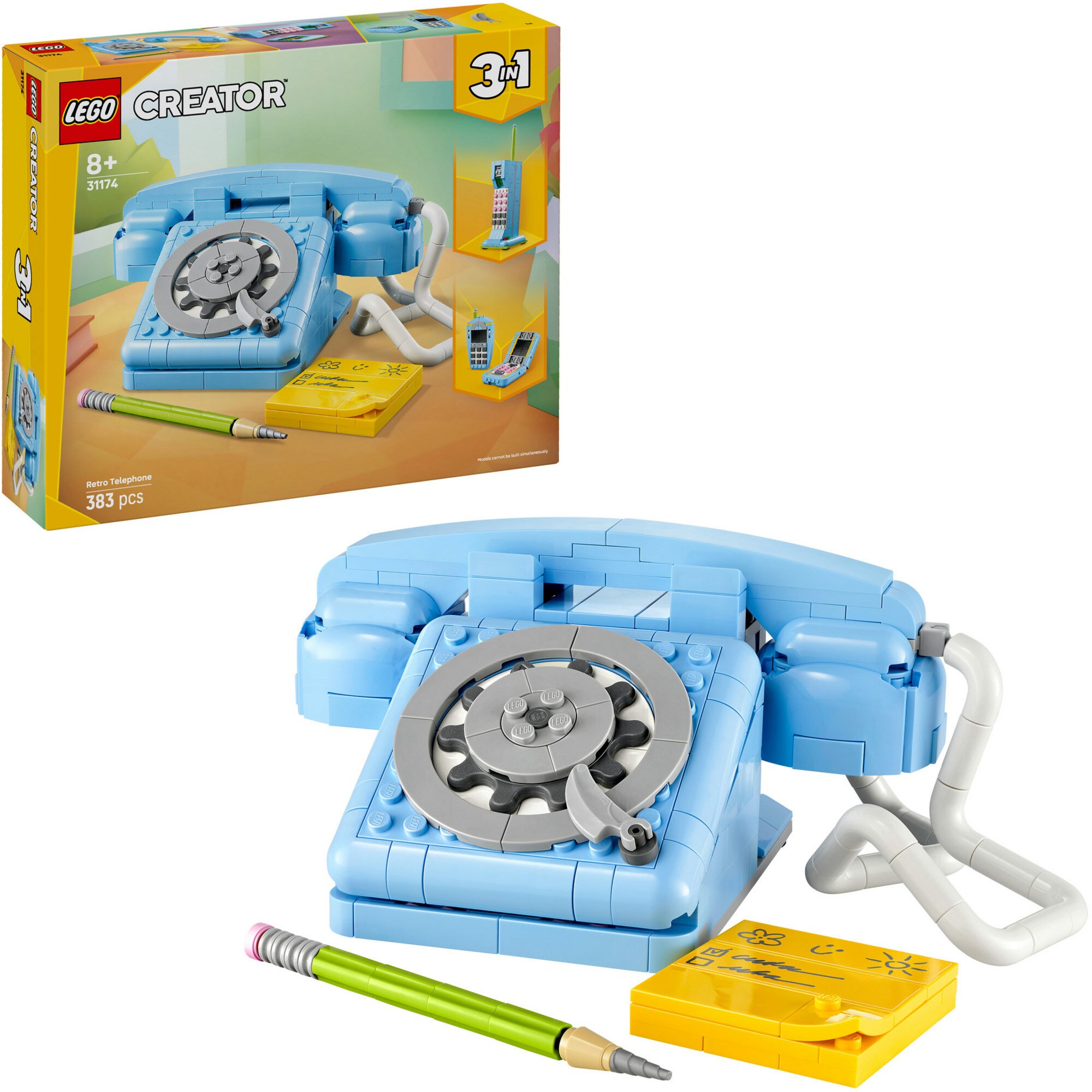 LEGO Konstruktionsspielzeug Creator 3-in-1 Retro-Telefon - Bild 1