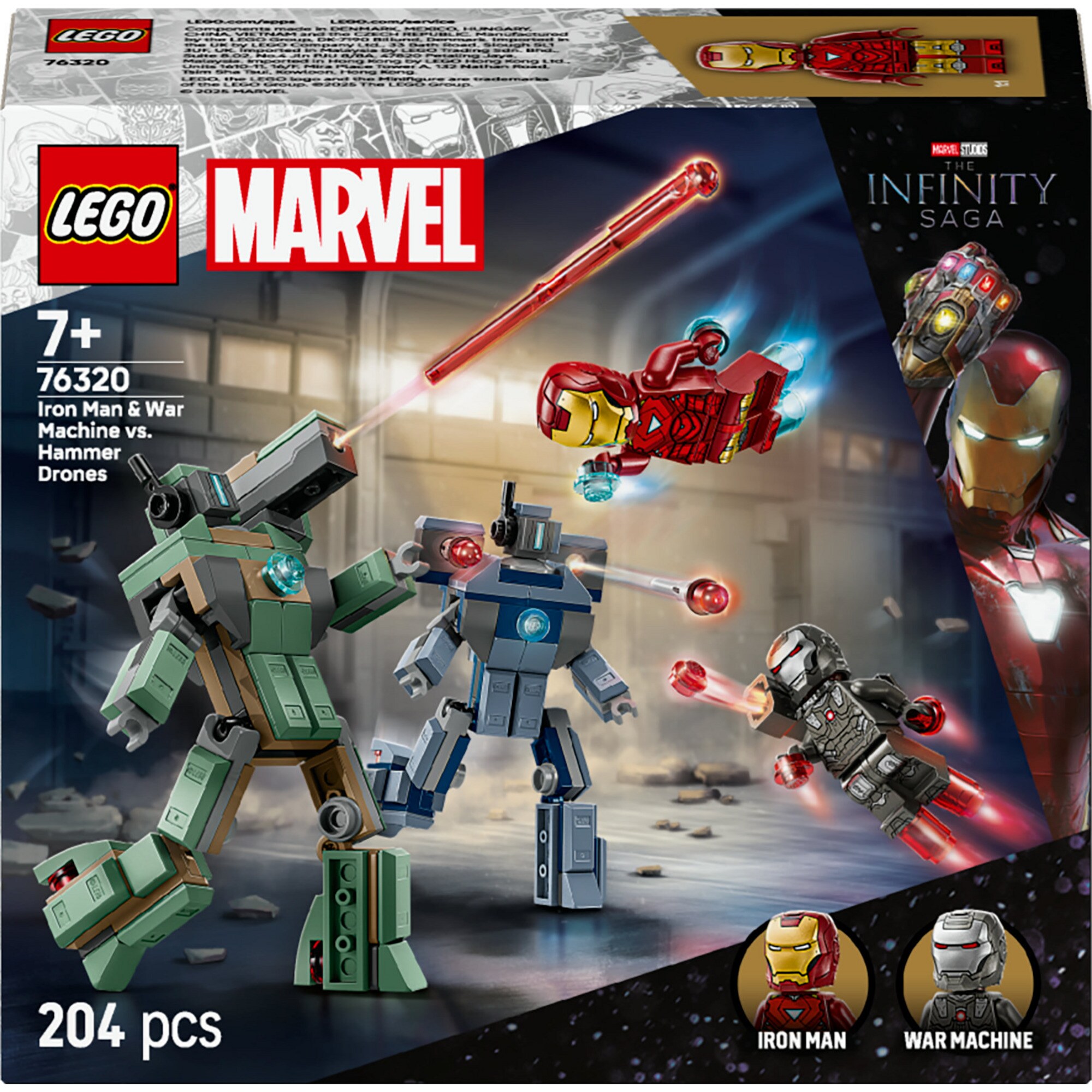 LEGO Konstruktionsspielzeug Marvel Super Heroes Iron Man & War Machine vs. Hammer-Drohnen - Bild 1