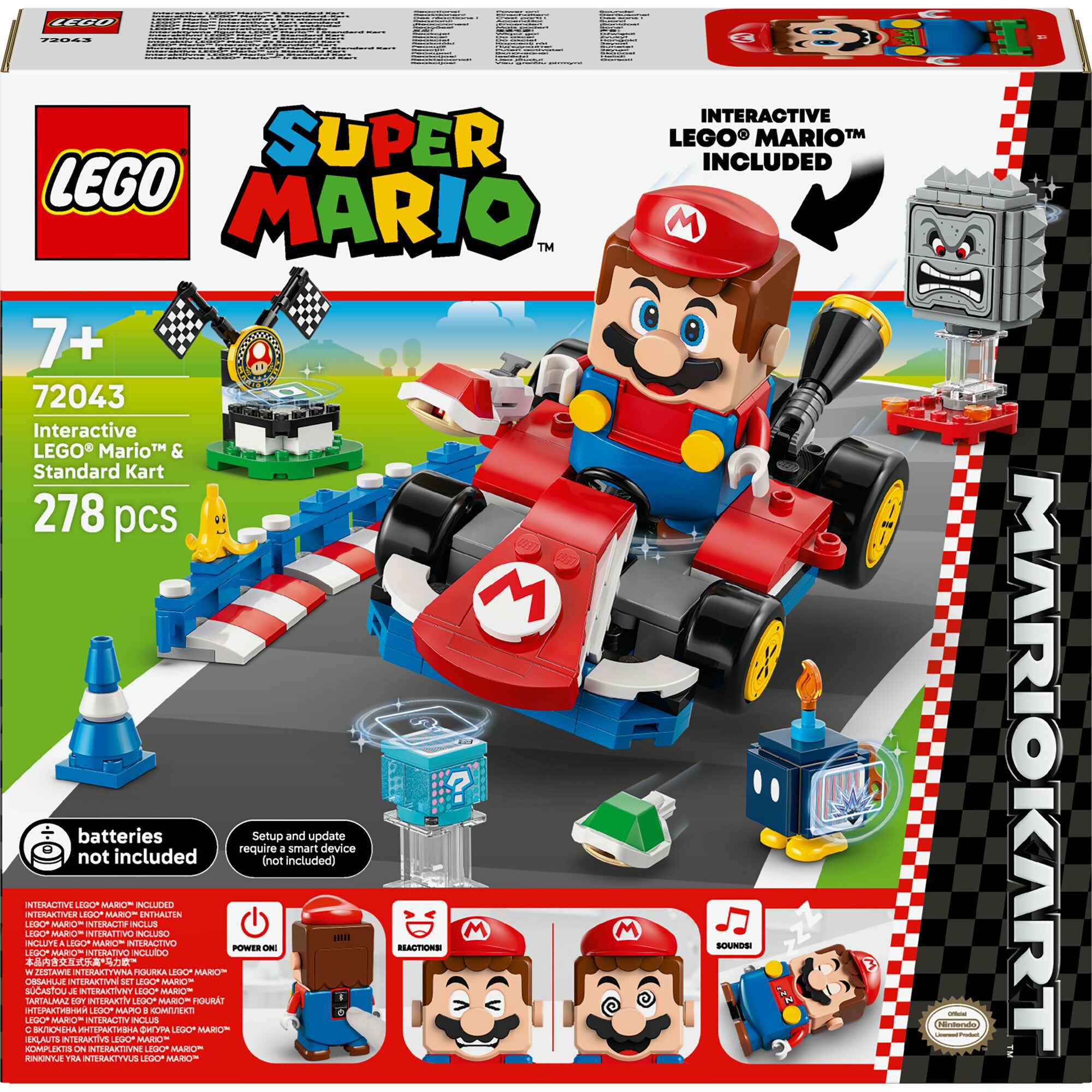 LEGO Konstruktionsspielzeug Super Mario - Mario Kart: Interaktiver LEGO Mario & Standard-Kart - Bild 1