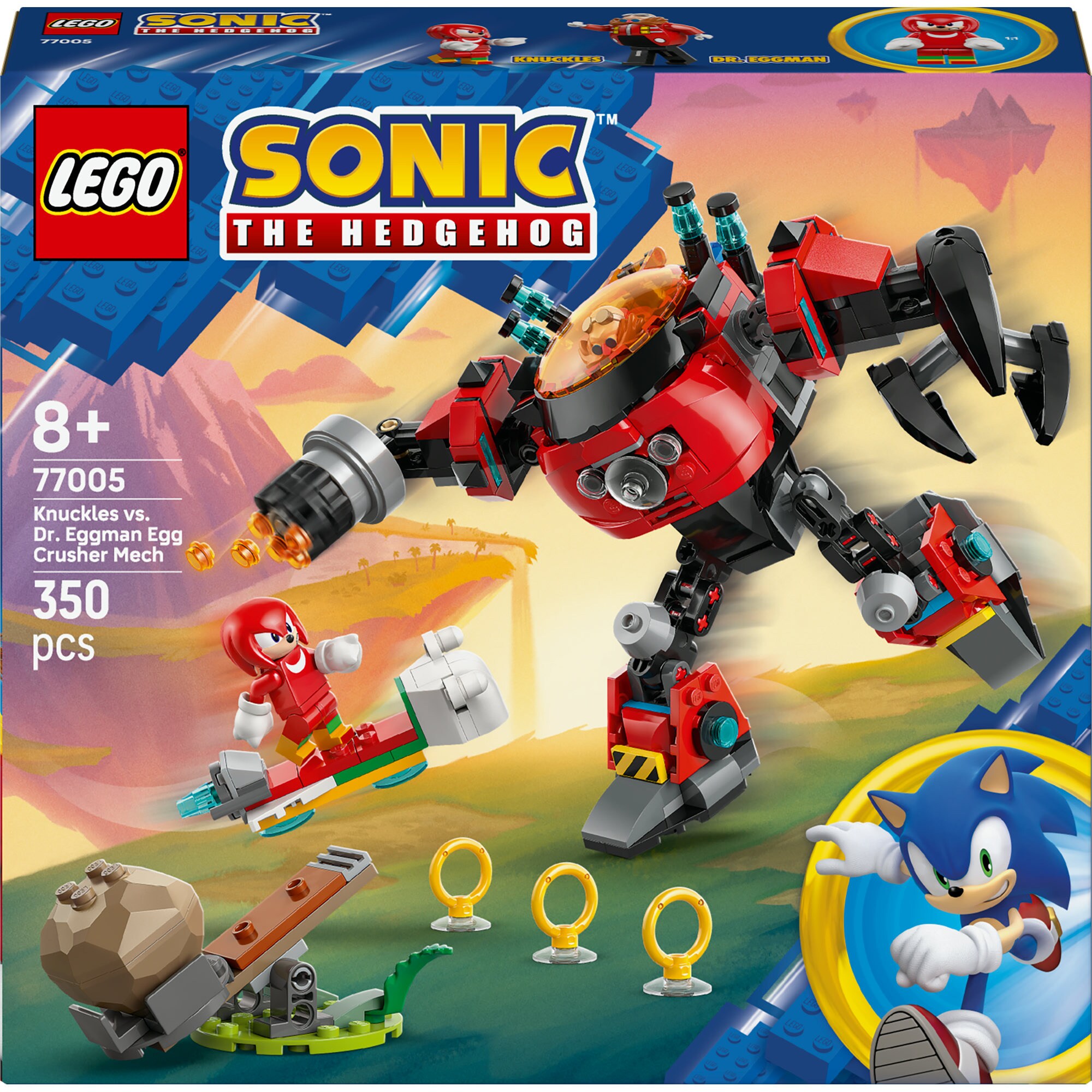 LEGO Konstruktionsspielzeug Sonic the Hedgehog Knuckles vs. Dr. Eggmans Egg Crusher Mech - Bild 1