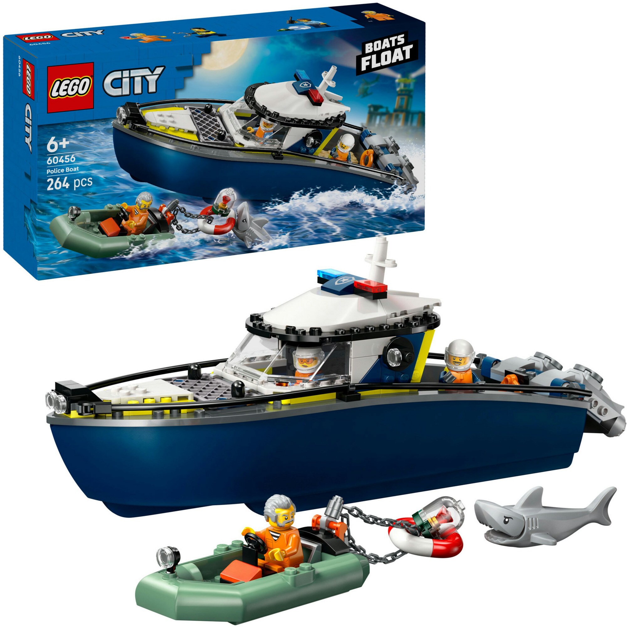 LEGO Konstruktionsspielzeug City Verfolgungsjagd im Polizeiboot - Bild 1