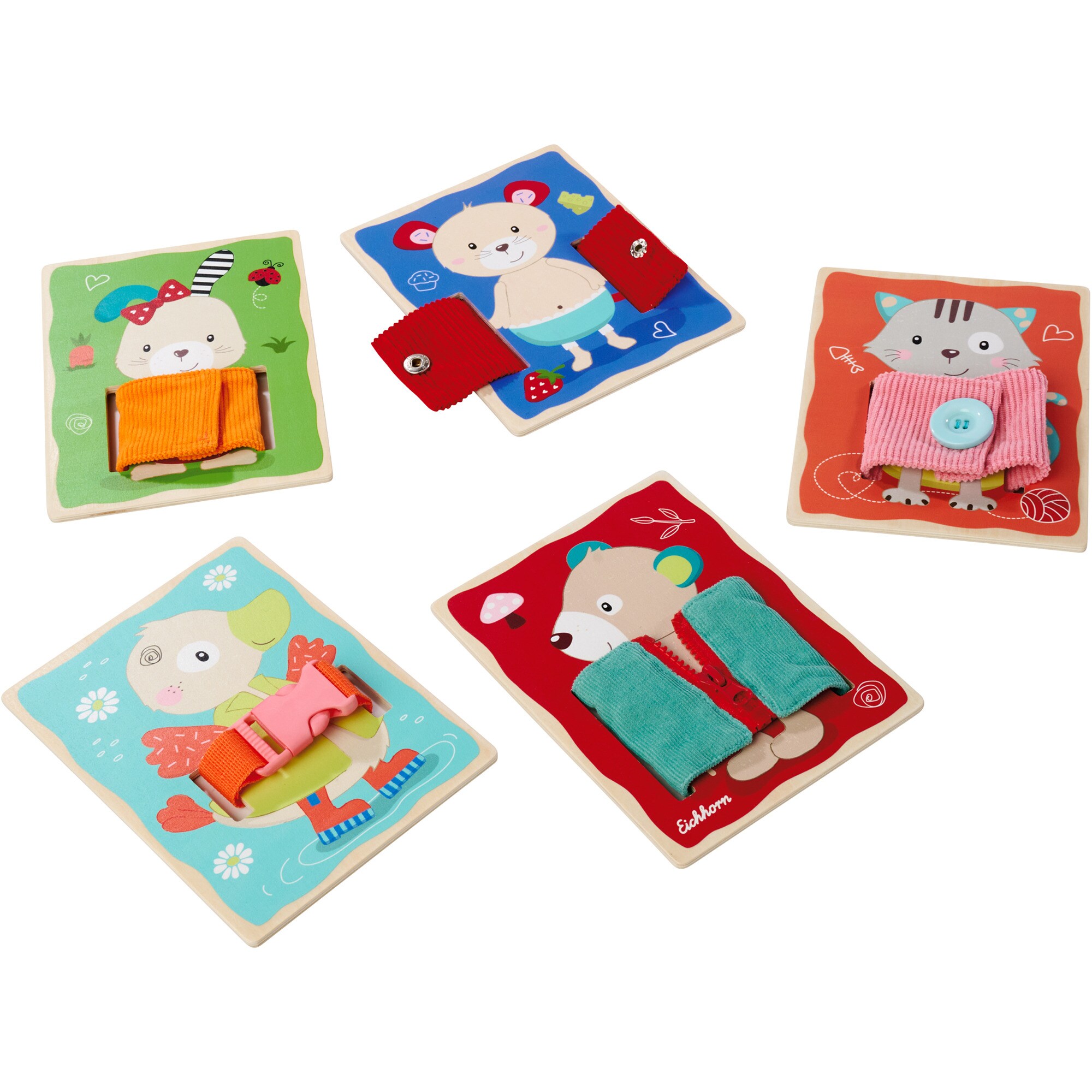 Eichhorn Geschicklichkeitsspiel Lernbretter Textil - Bild 1