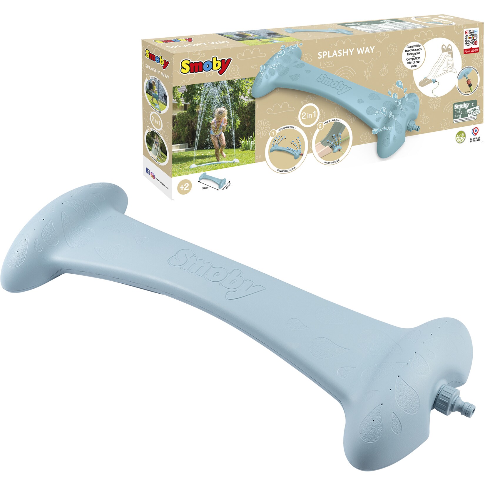 Smoby Rutsche Life Wassersprinkler Splashy Way | 03032168207028