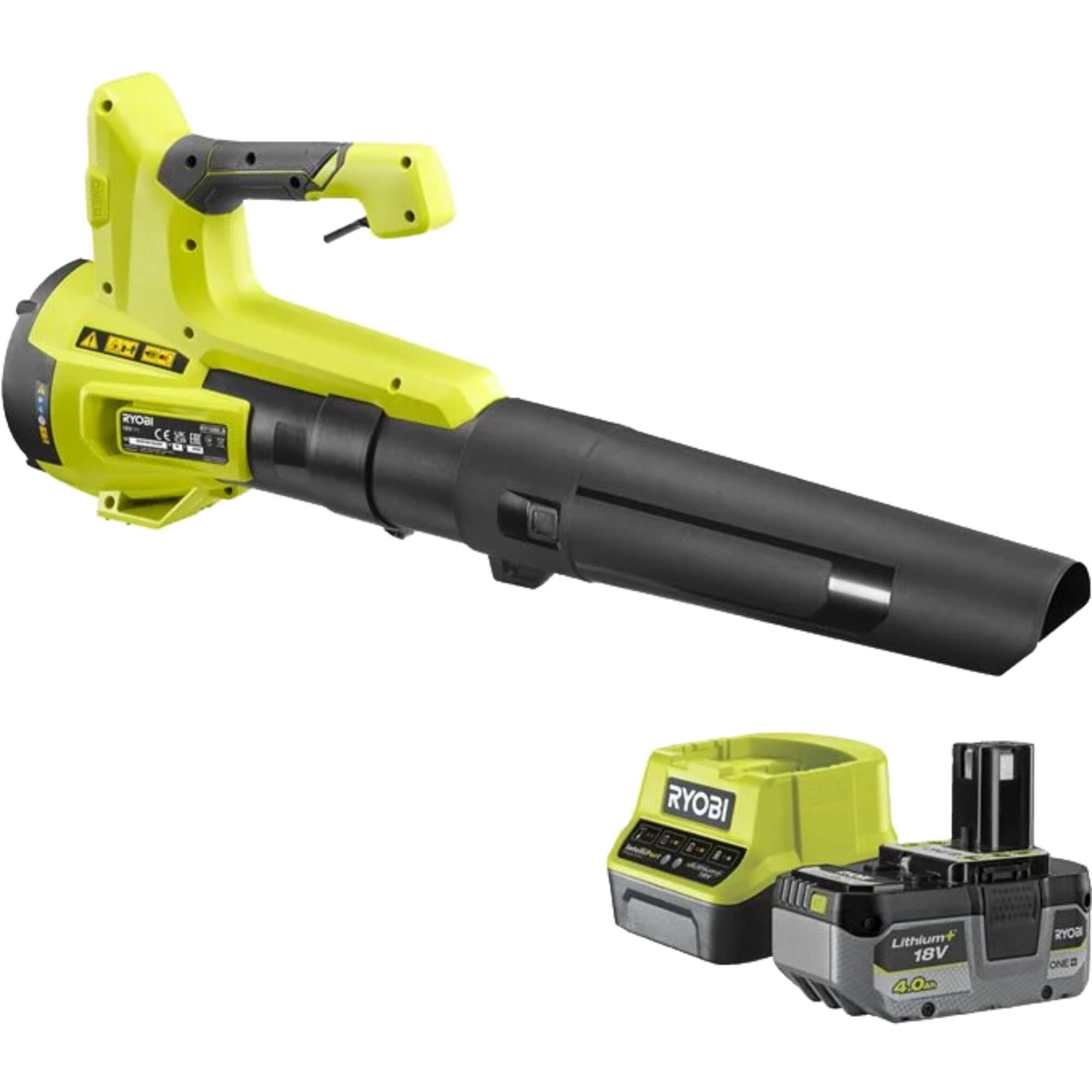 Ryobi 18 V ONE+ Akku-Laubgebläse RY18BLB-140, Luftgeschwindigkeit 160 km/h, 1x 4,0 Ah und Ladegerät - Bild 3